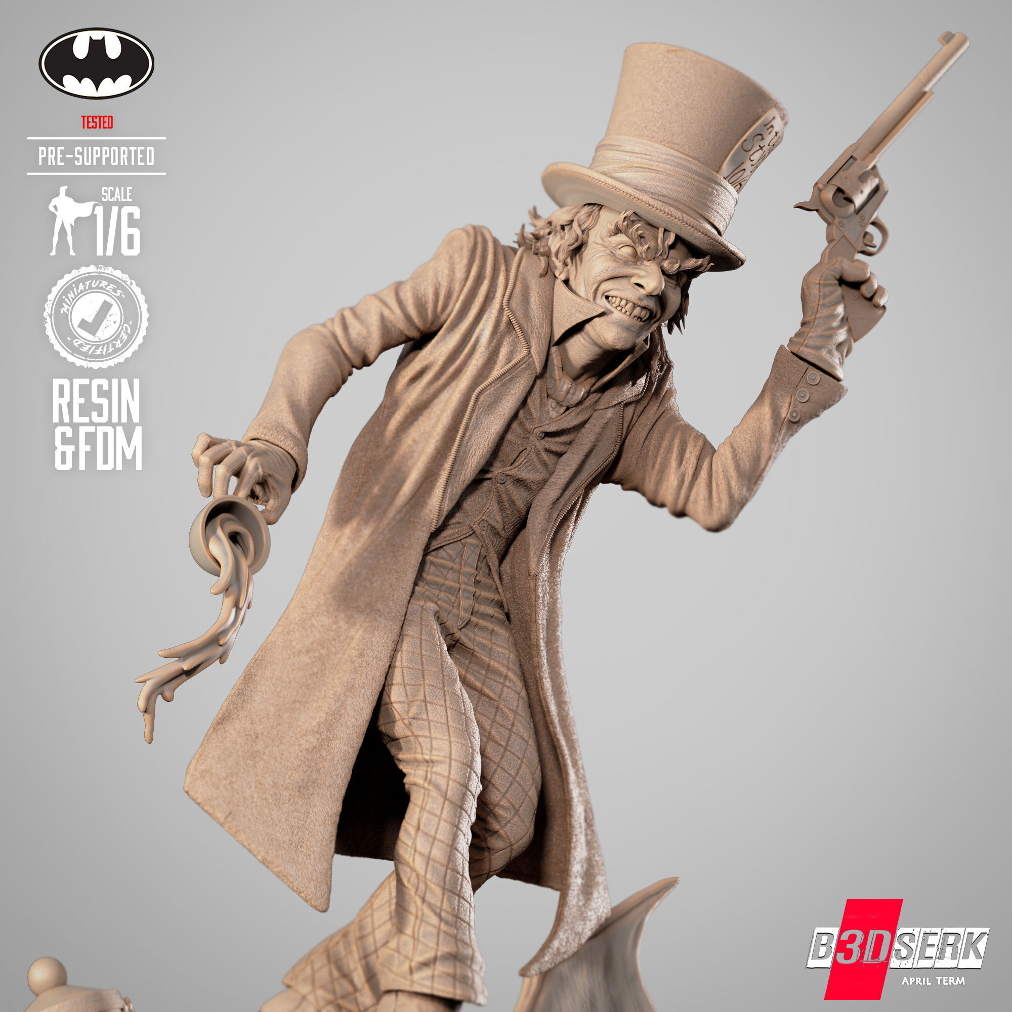 B3DSERK Mad Hatter Sculpture  3D print model_14