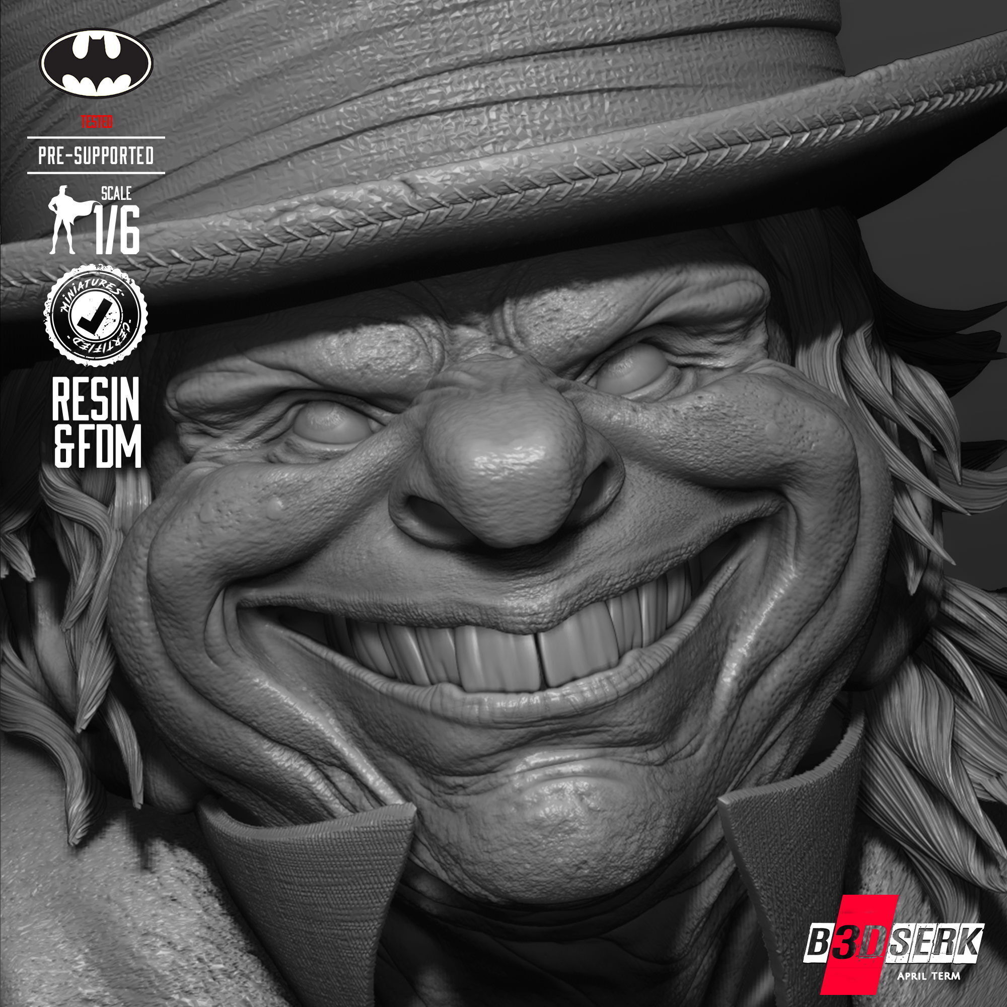 B3DSERK Mad Hatter Sculpture  3D print model_19