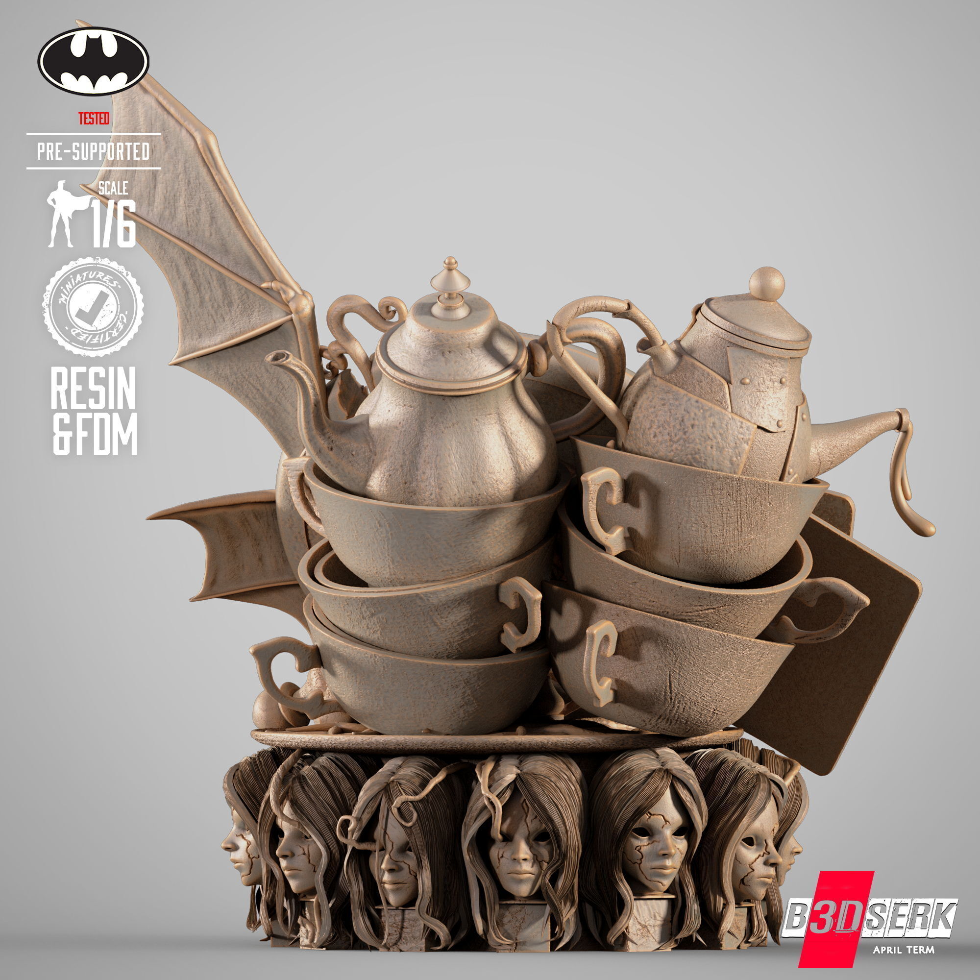 B3DSERK Mad Hatter Sculpture  3D print model_32