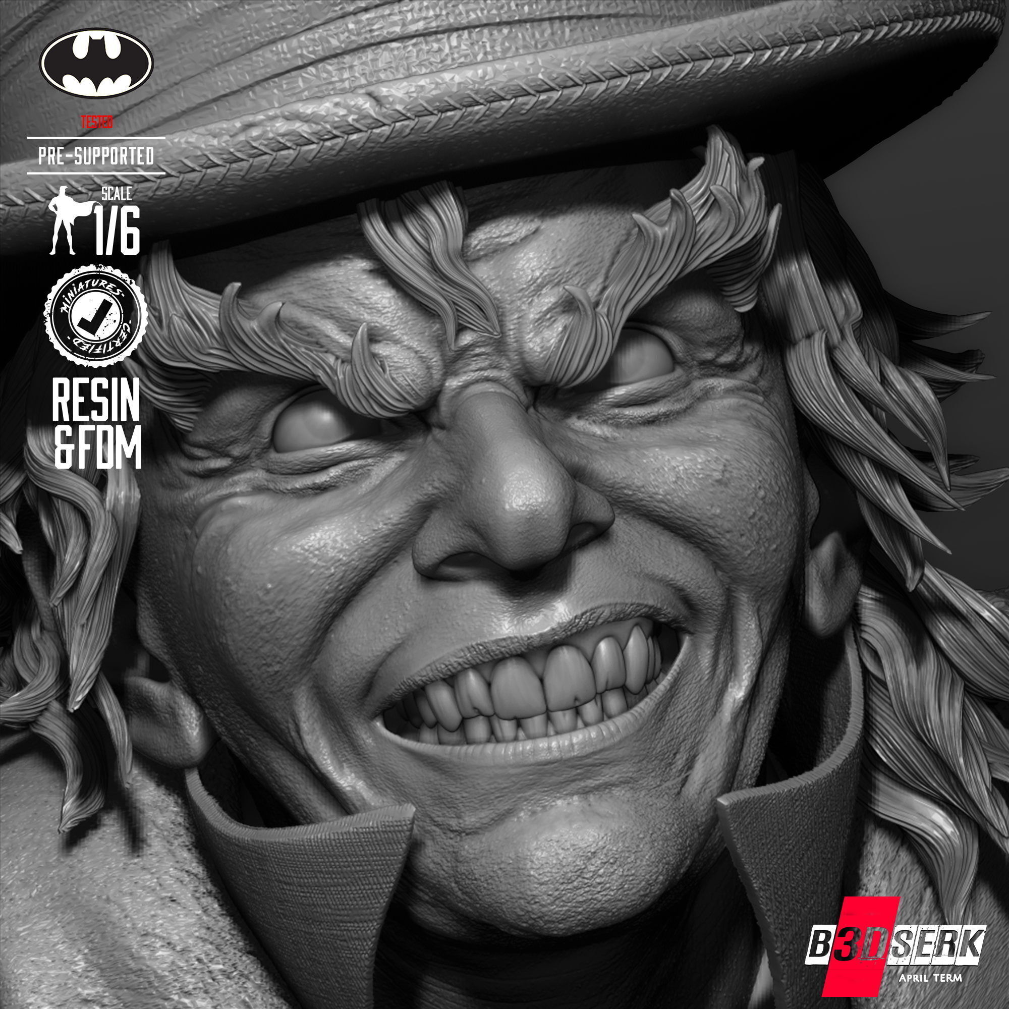 B3DSERK Mad Hatter Sculpture  3D print model_40