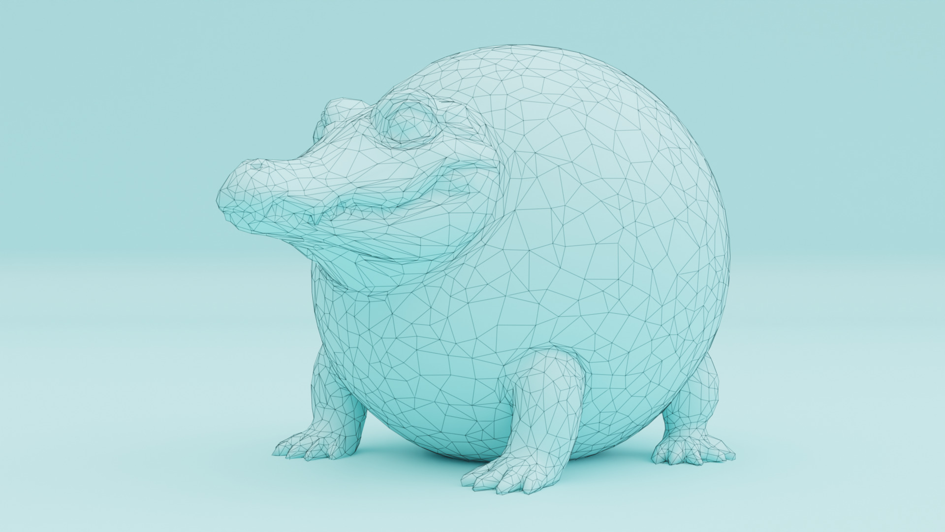 Glorbo Fruttodrillo Italian brainrot Low Poly Character Low-poly 3D model_12