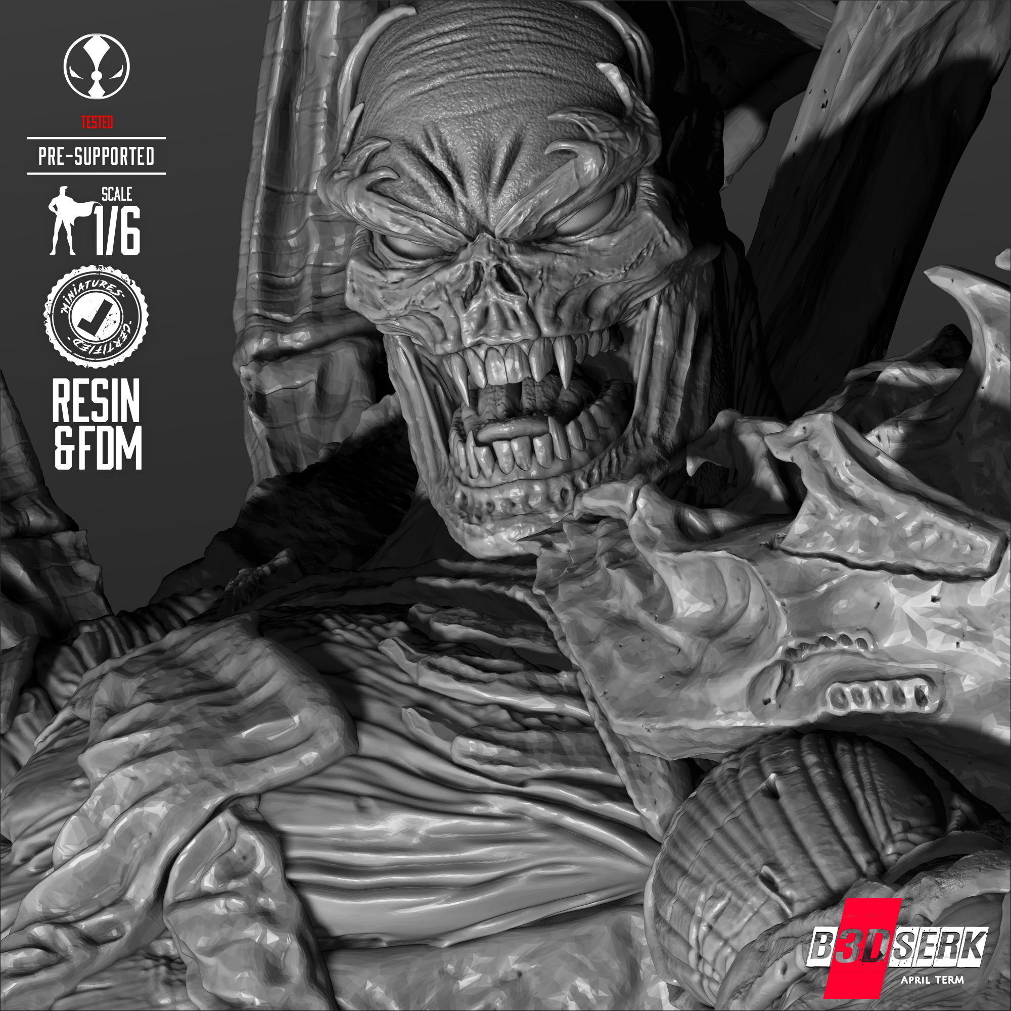 B3DSERK Curse Of Spawn Sculpture 3D print model_41