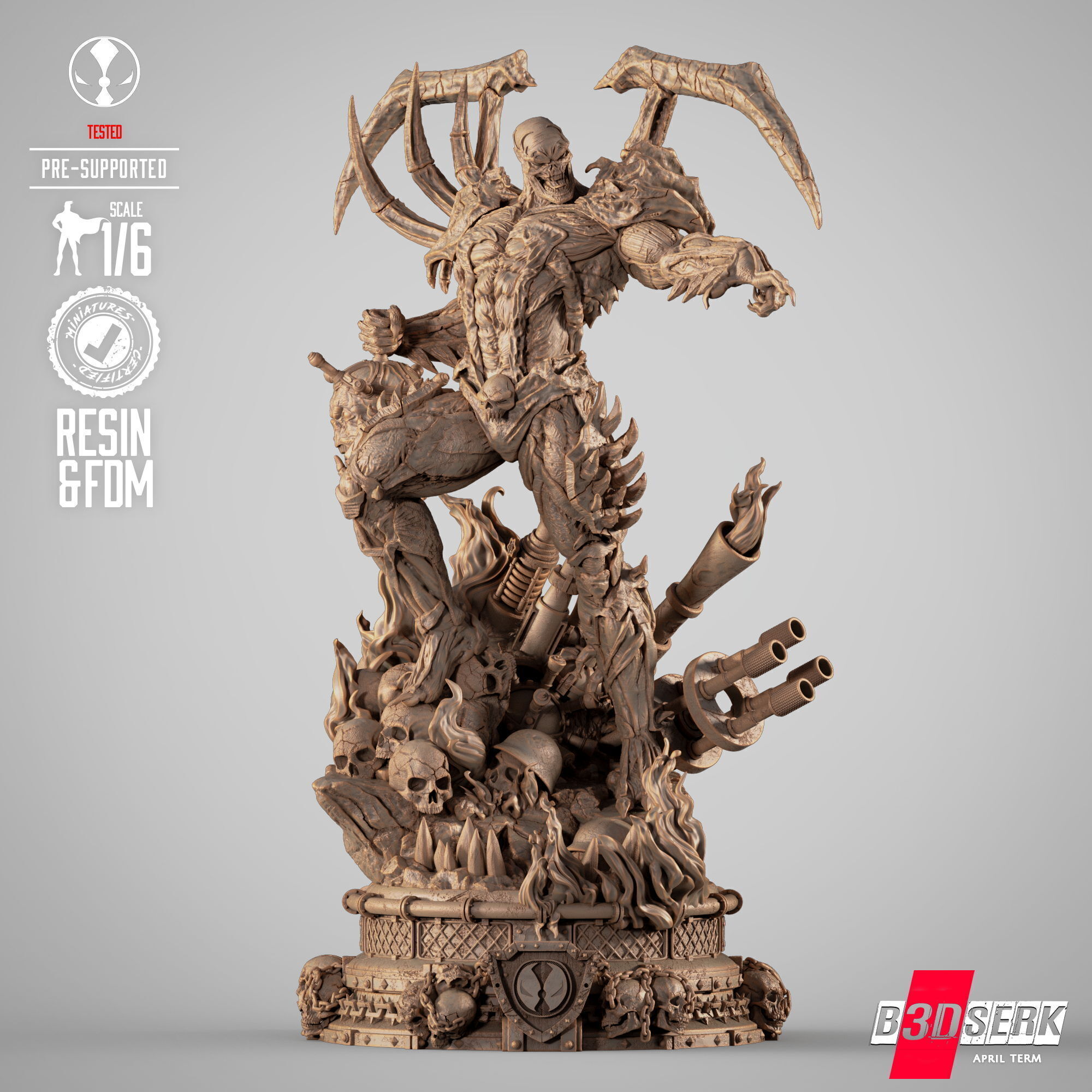 B3DSERK Curse Of Spawn Sculpture 3D print model_4