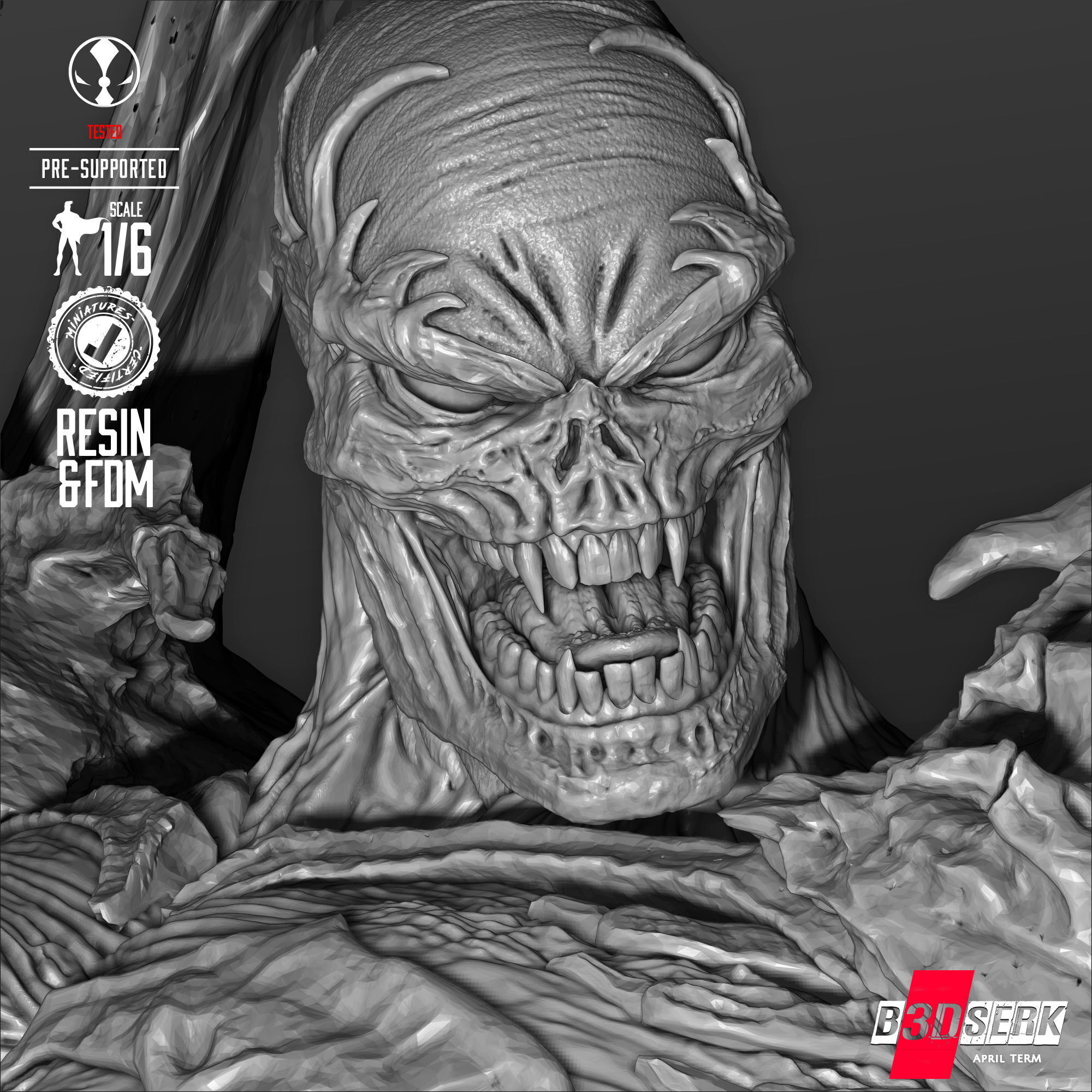 B3DSERK Curse Of Spawn Sculpture 3D print model_39