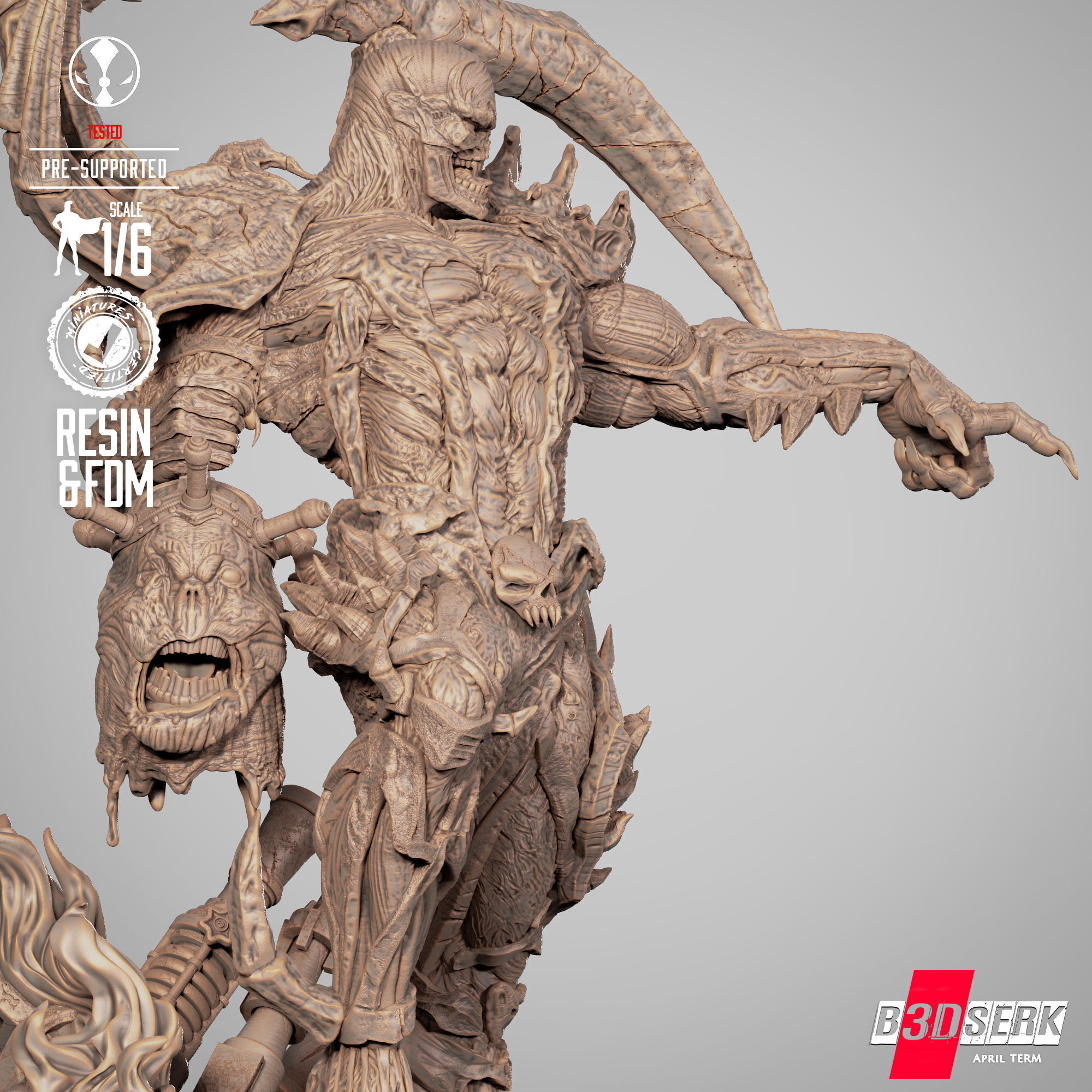B3DSERK Curse Of Spawn Sculpture 3D print model_23