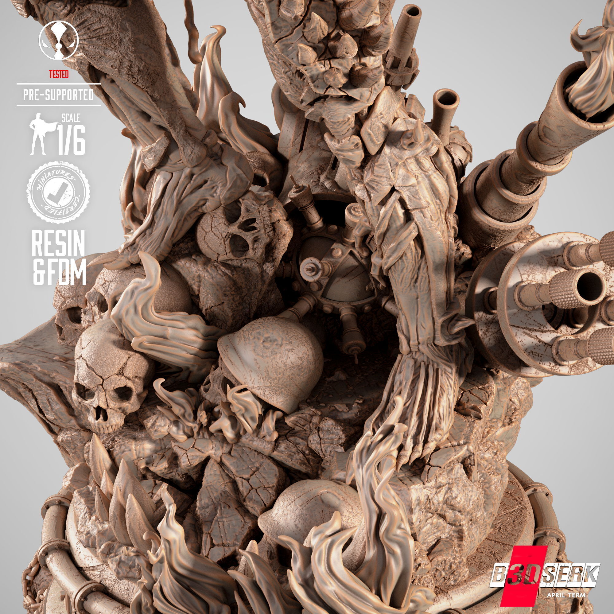 B3DSERK Curse Of Spawn Sculpture 3D print model_33