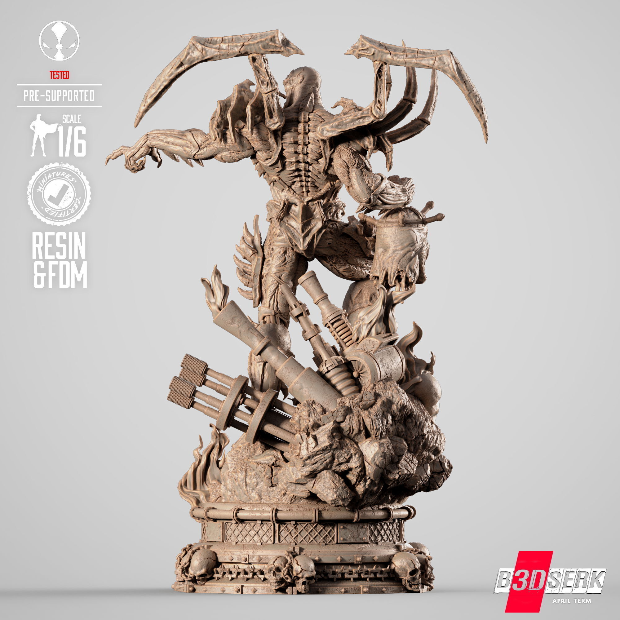 B3DSERK Curse Of Spawn Sculpture 3D print model_7