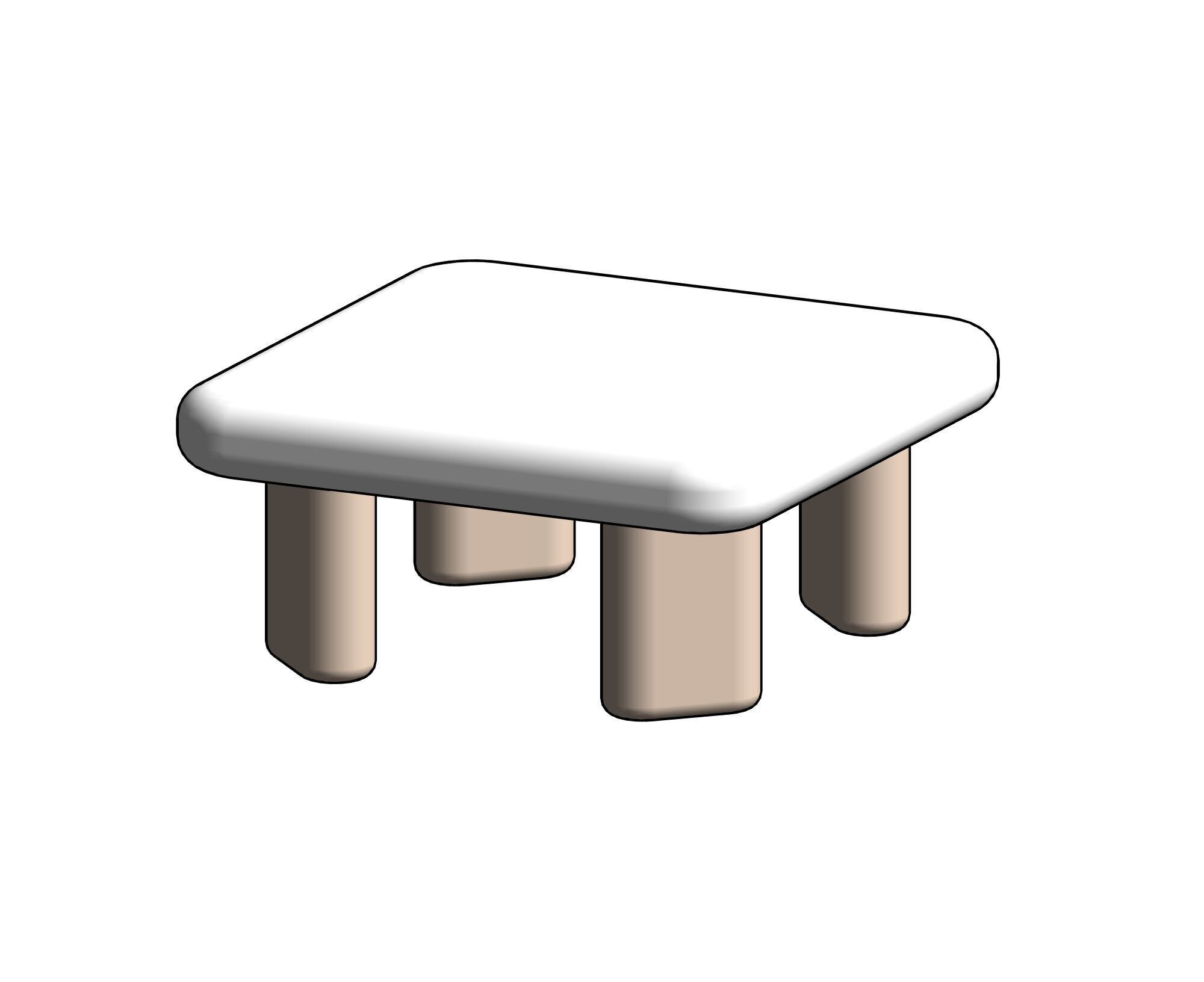 Coffee and Side Table Revit Family Pack 3D model_11