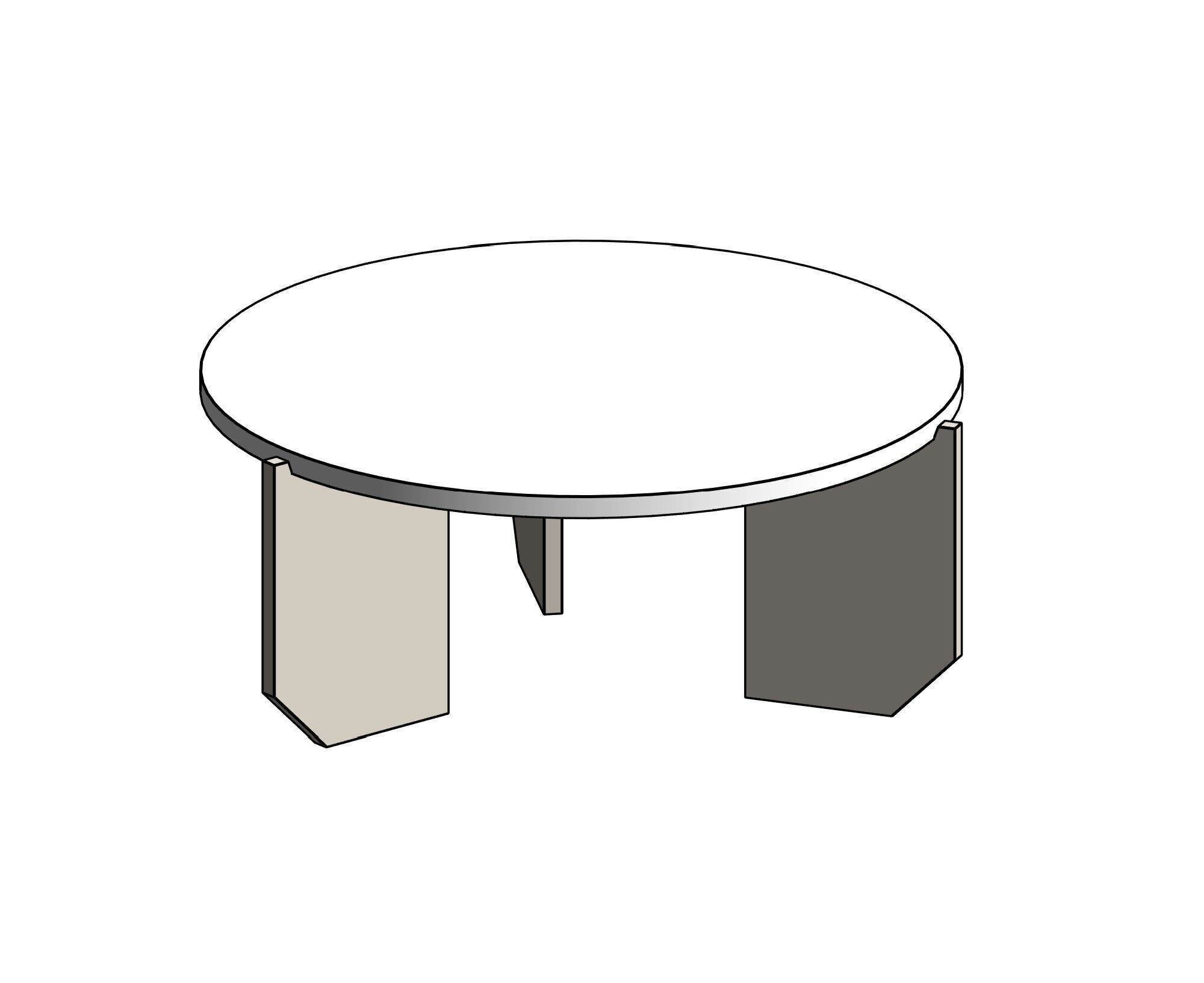 Coffee and Side Table Revit Family Pack 3D model_15