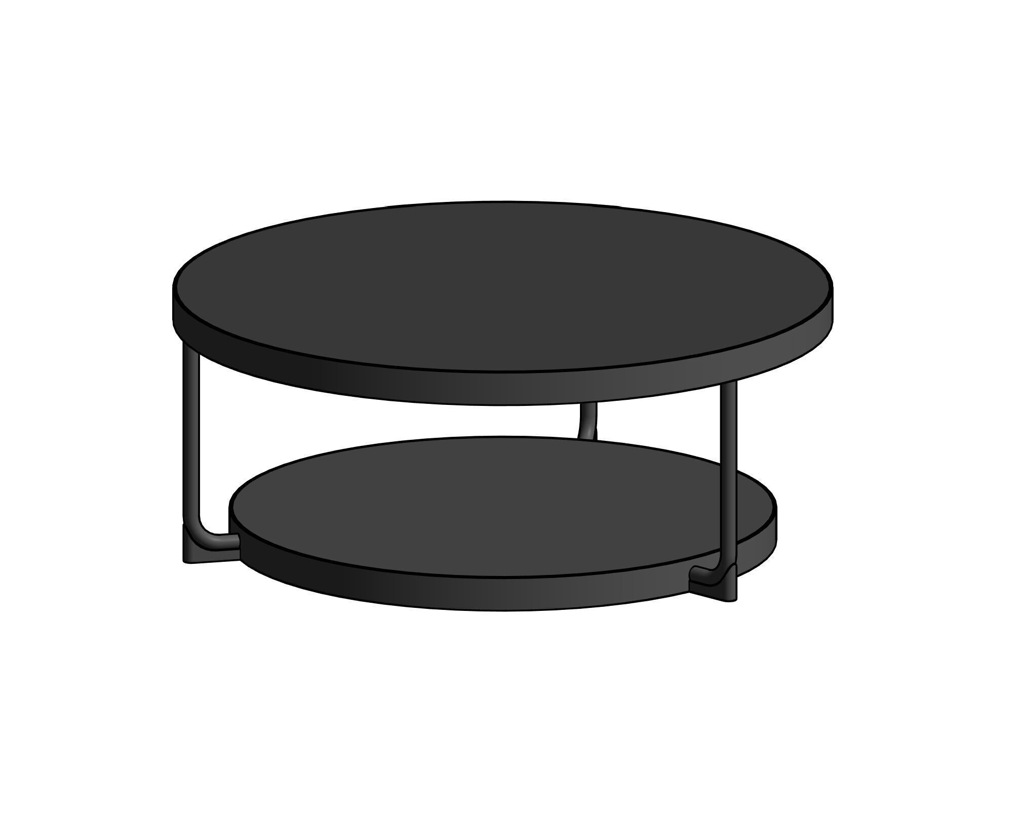 Coffee and Side Table Revit Family Pack 3D model_7