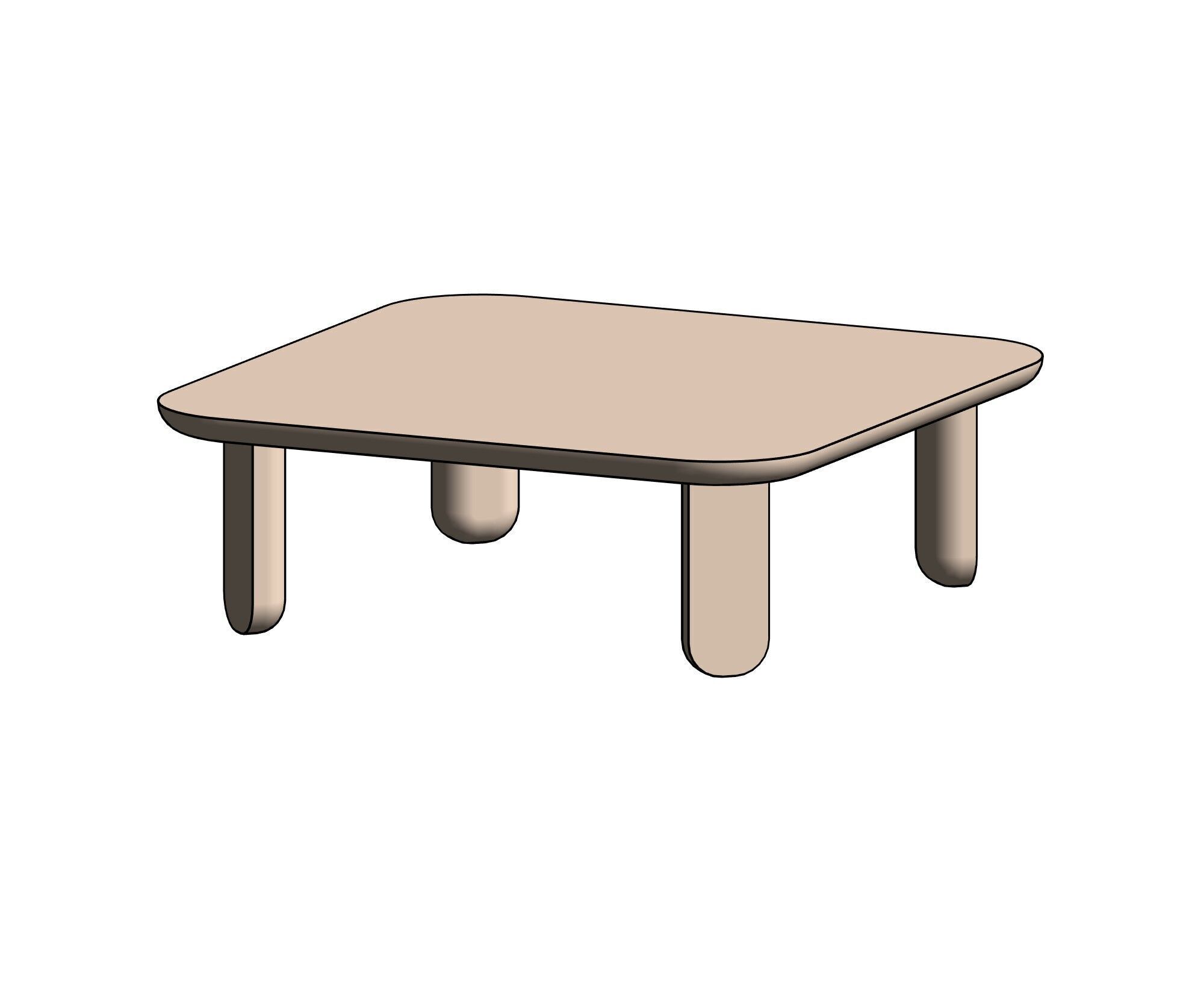 Coffee and Side Table Revit Family Pack 3D model_5