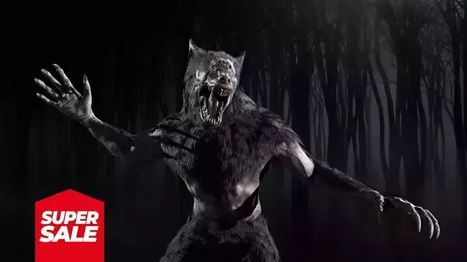 Psoglav - Mythical Creature Low-poly 3D model