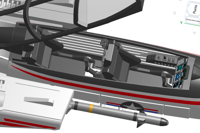 GI JOE SKYSTRIKER F14 ASSEMBLED PARTS 3D print model_14
