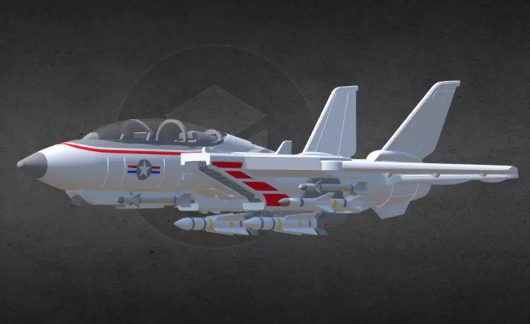 GI JOE SKYSTRIKER F14 ASSEMBLED PARTS 3D print model_0