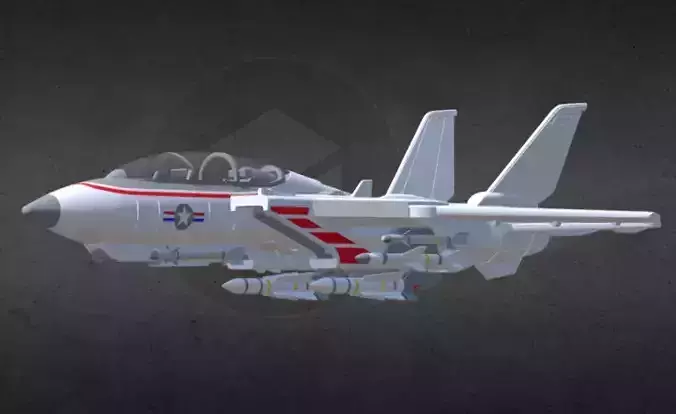 GI JOE SKYSTRIKER F14 ASSEMBLED PARTS 3D print model
