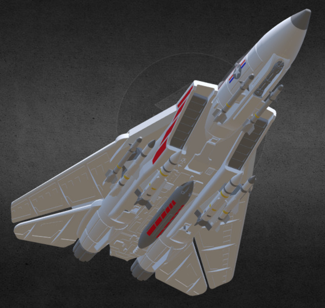 GI JOE SKYSTRIKER F14 ASSEMBLED PARTS 3D print model_1