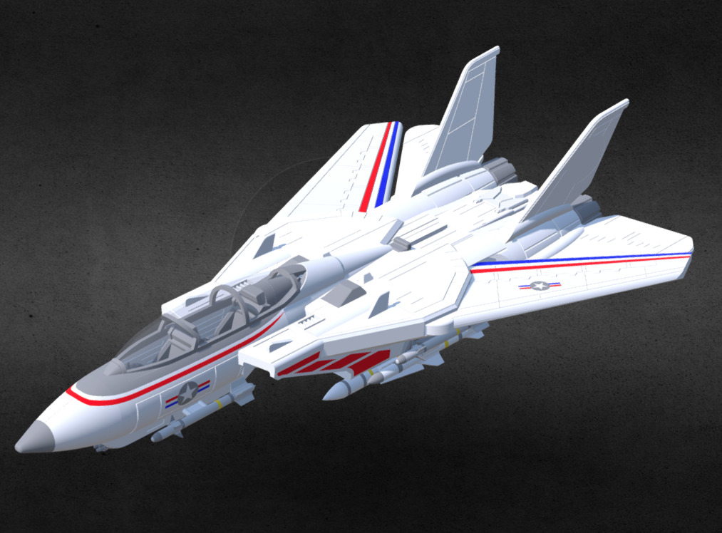 GI JOE SKYSTRIKER F14 ASSEMBLED PARTS 3D print model_2