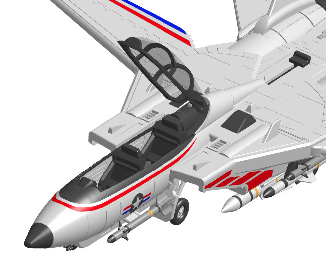 GI JOE SKYSTRIKER F14 ASSEMBLED PARTS 3D print model_13