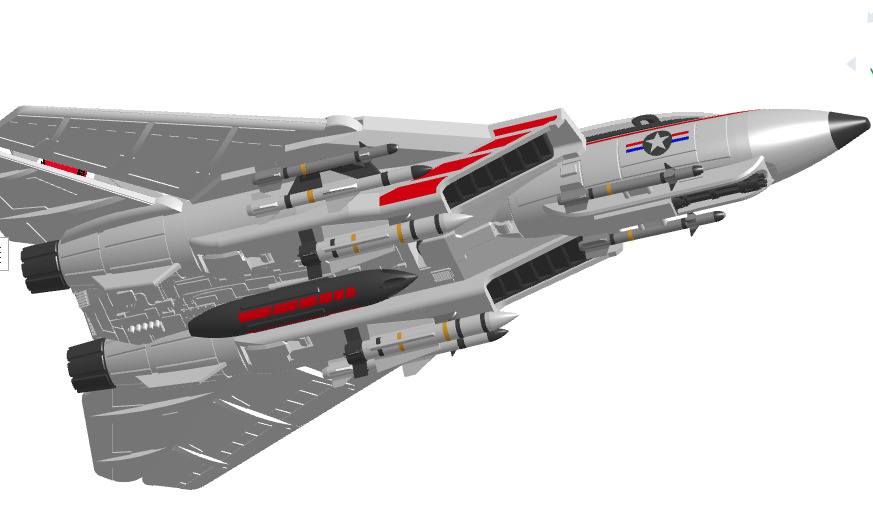 GI JOE SKYSTRIKER F14 ASSEMBLED PARTS 3D print model_5