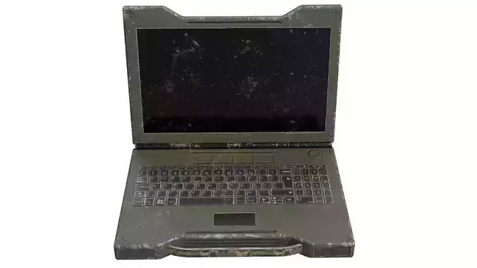 Military Laptop - Low Poly Game Ready