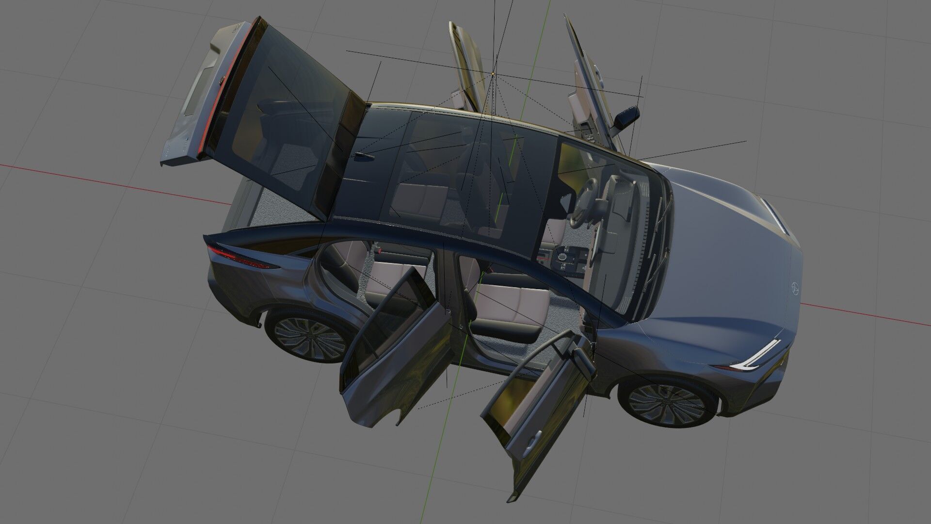 Toyota C-HR plus 2026 with interior 3D model_31