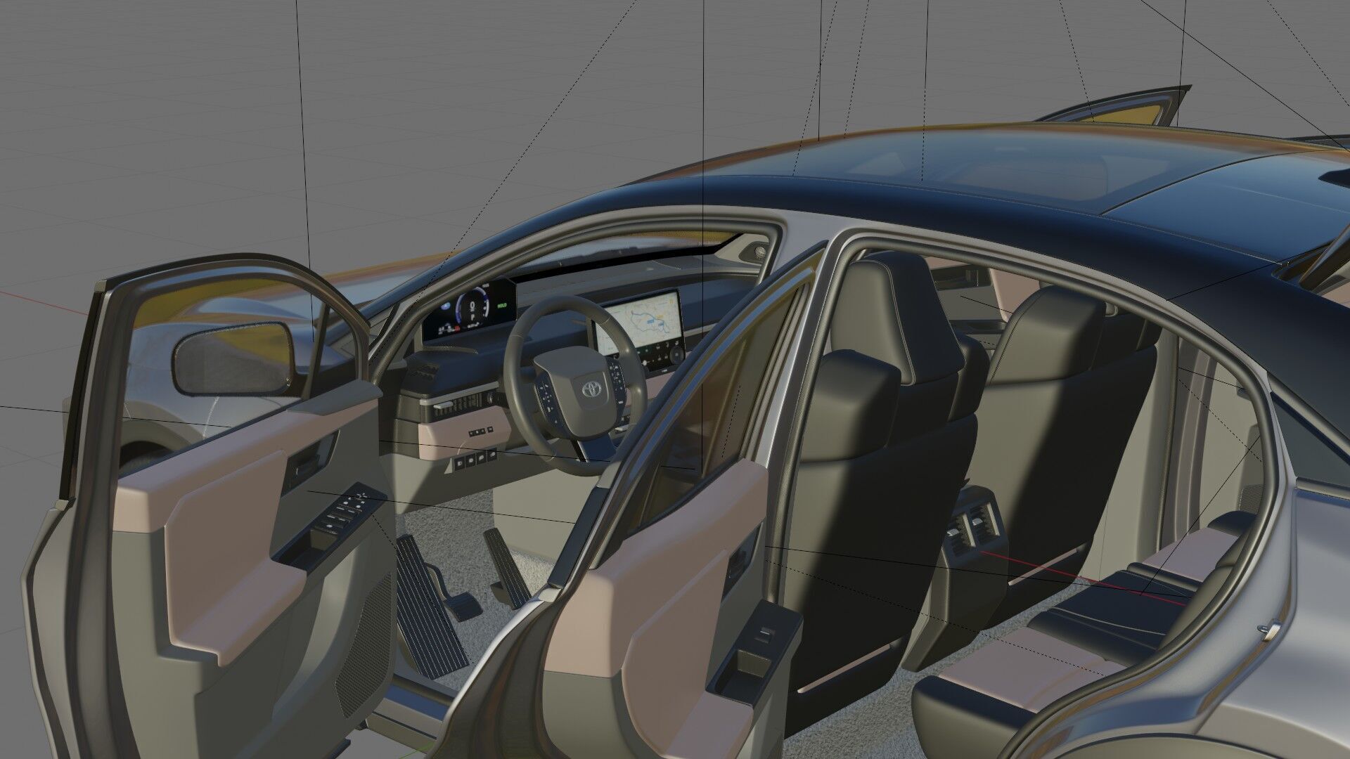 Toyota C-HR plus 2026 with interior 3D model_32