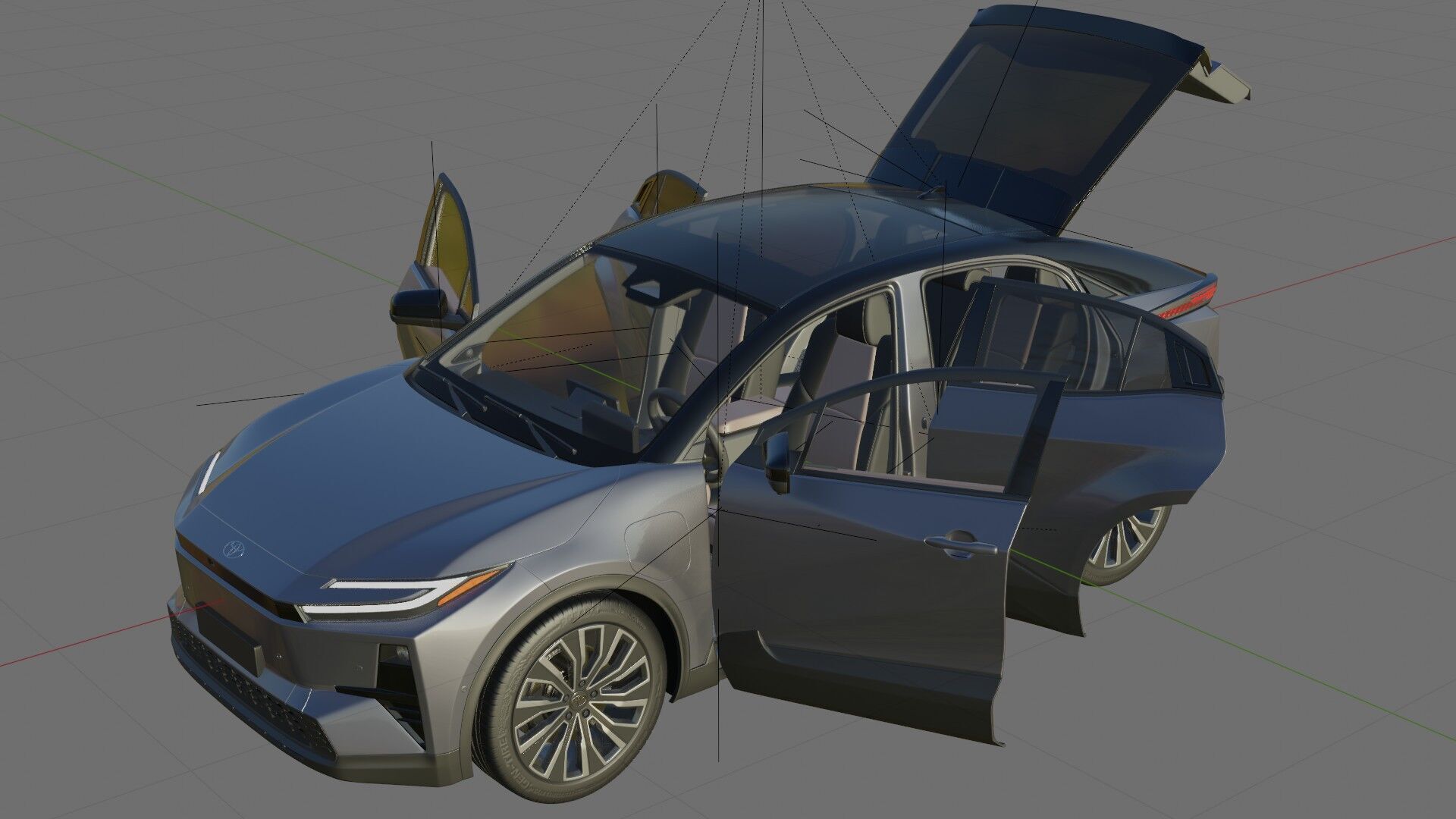 Toyota C-HR plus 2026 with interior 3D model_30