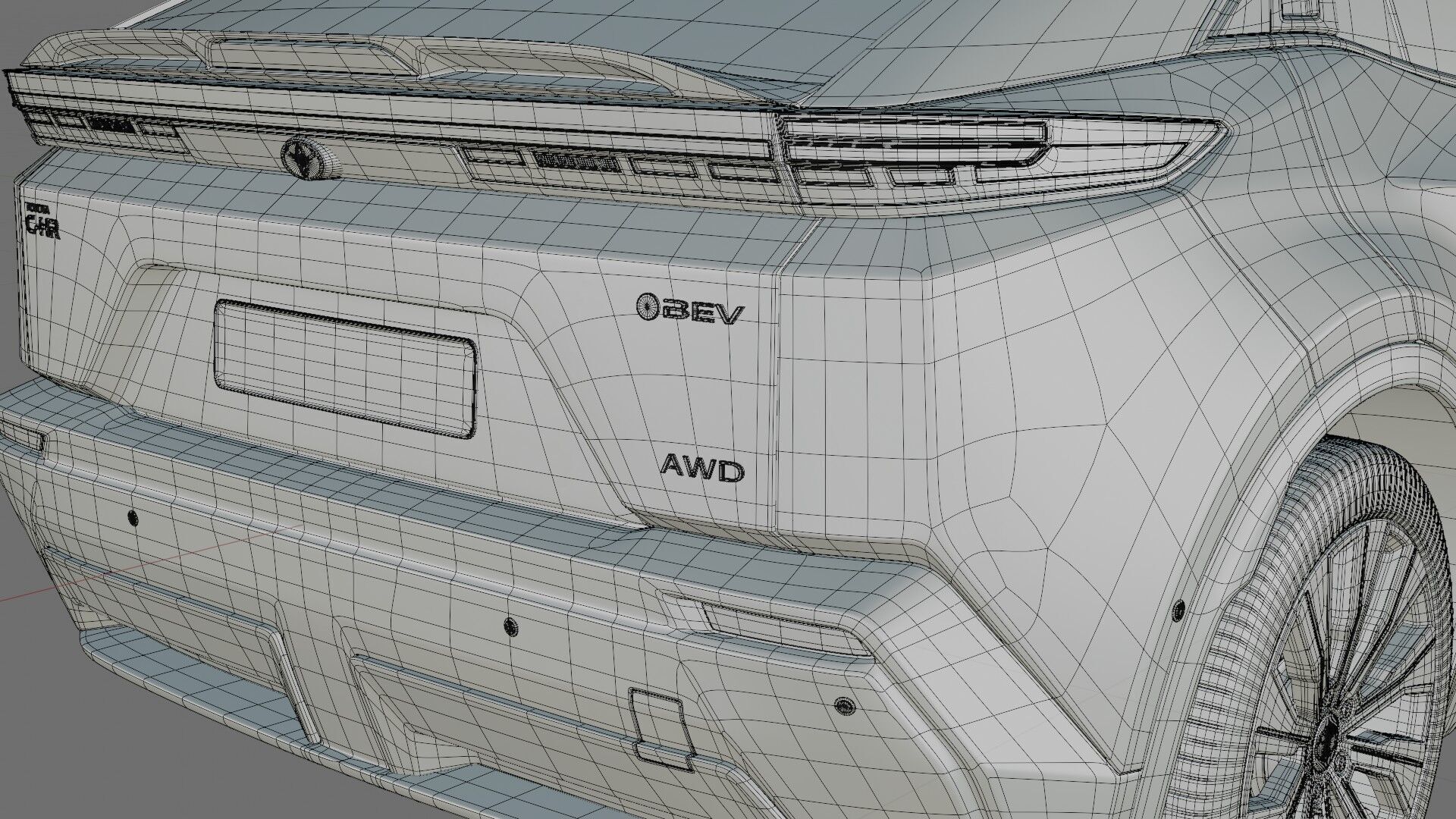 Toyota C-HR plus 2026 with interior 3D model_36