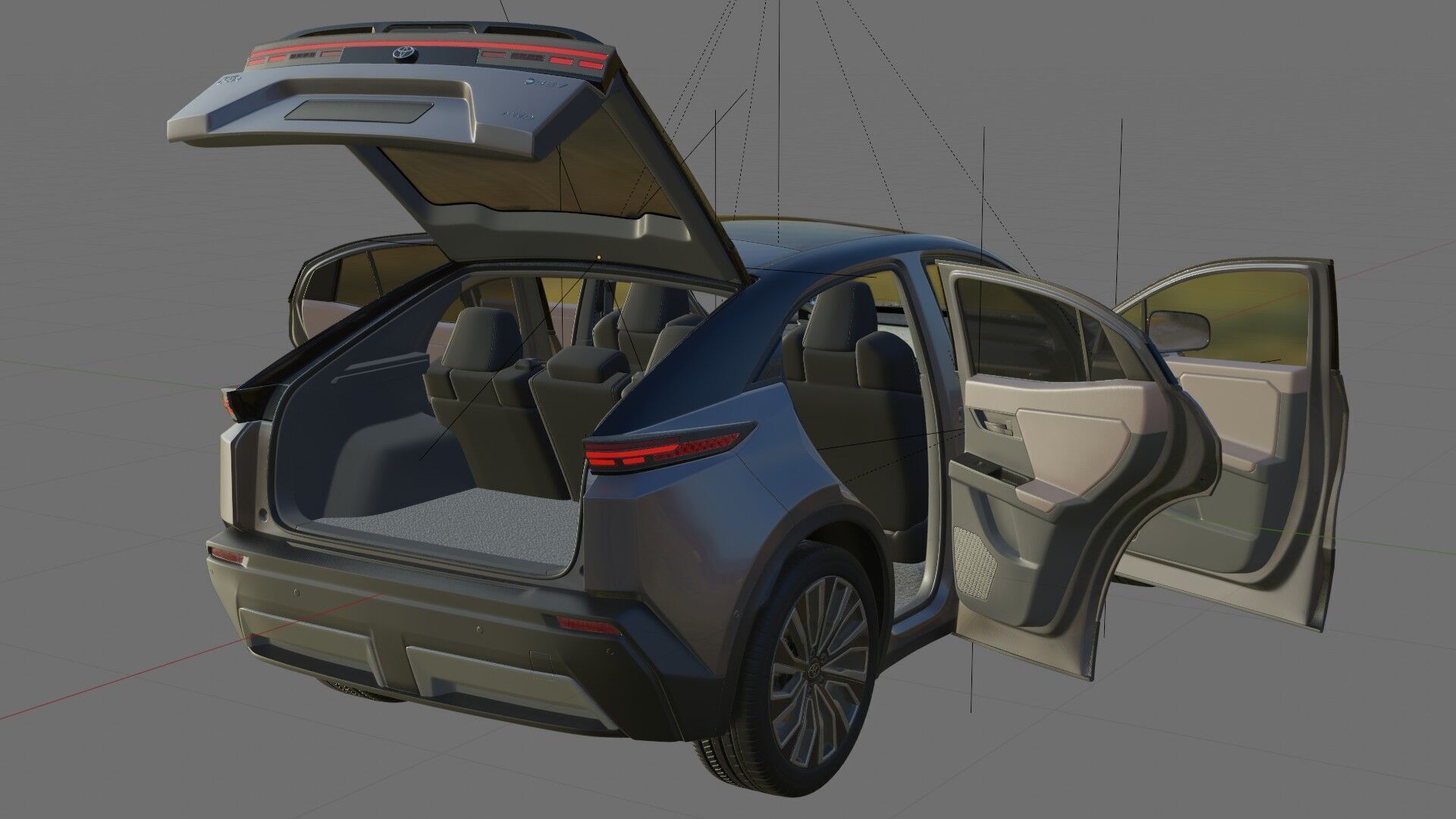 Toyota C-HR plus 2026 with interior 3D model_29