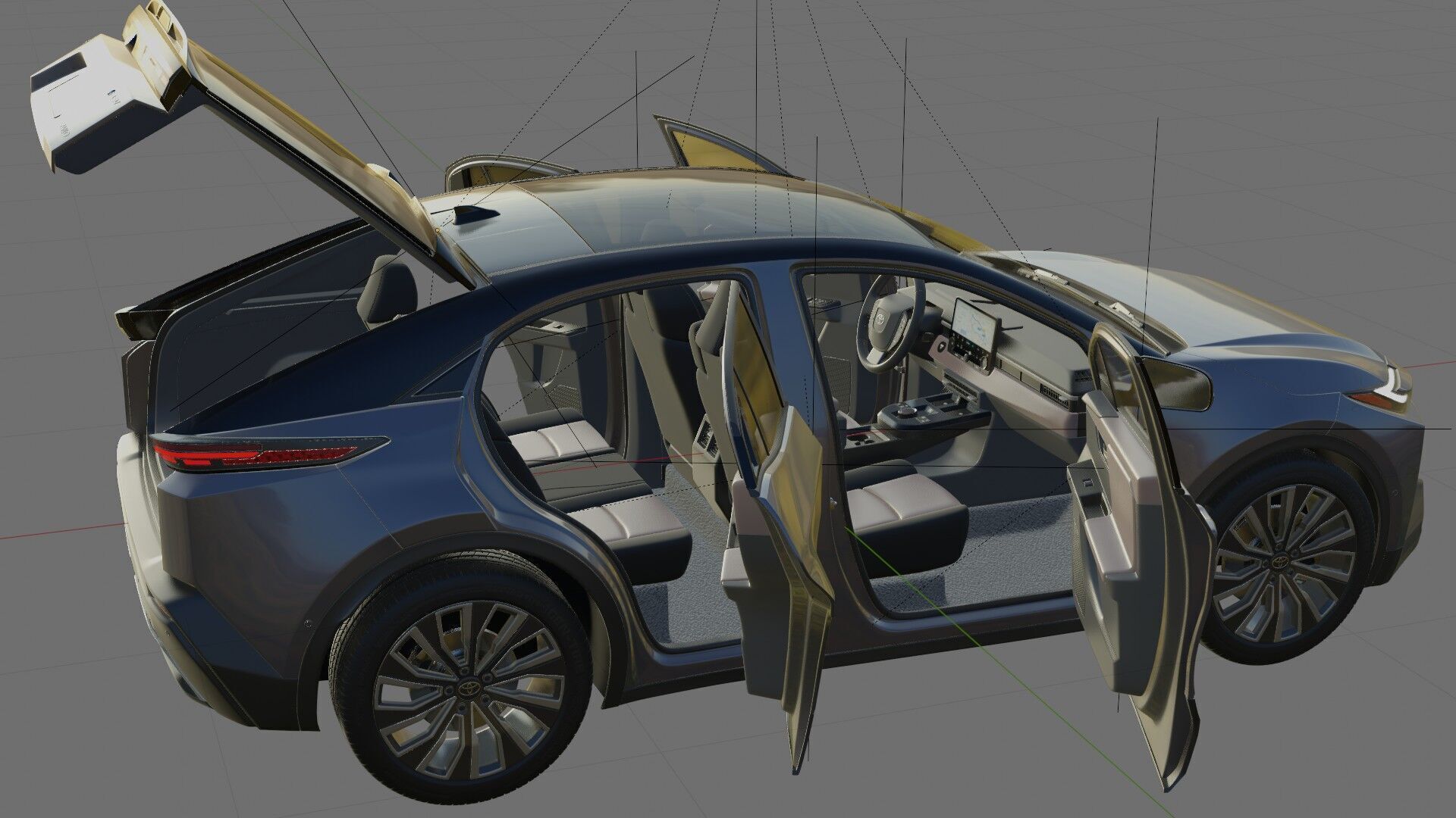 Toyota C-HR plus 2026 with interior 3D model_28