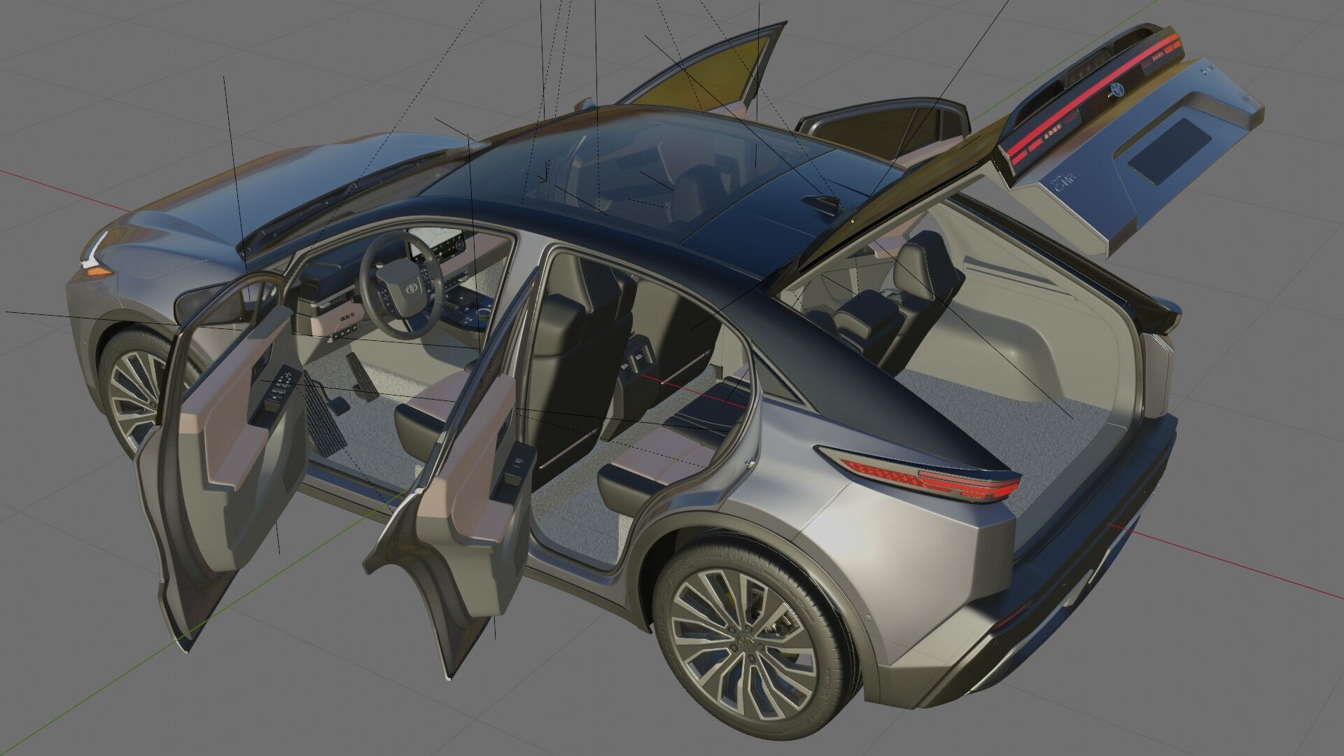 Toyota C-HR plus 2026 with interior 3D model_27