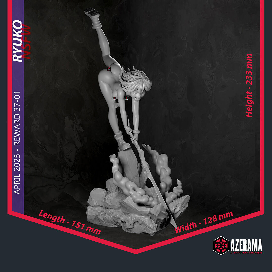 Ryuko Matoi NSFW STL Ready for 3D Printing 3D print model_1