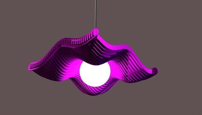 parametric wood lamp 3mm 3D print model