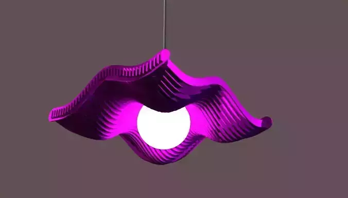parametric wood lamp 3mm 3D print model