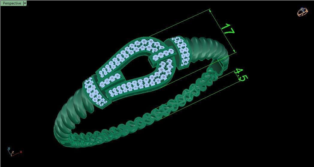 Bracelet 0018 3D print model_9