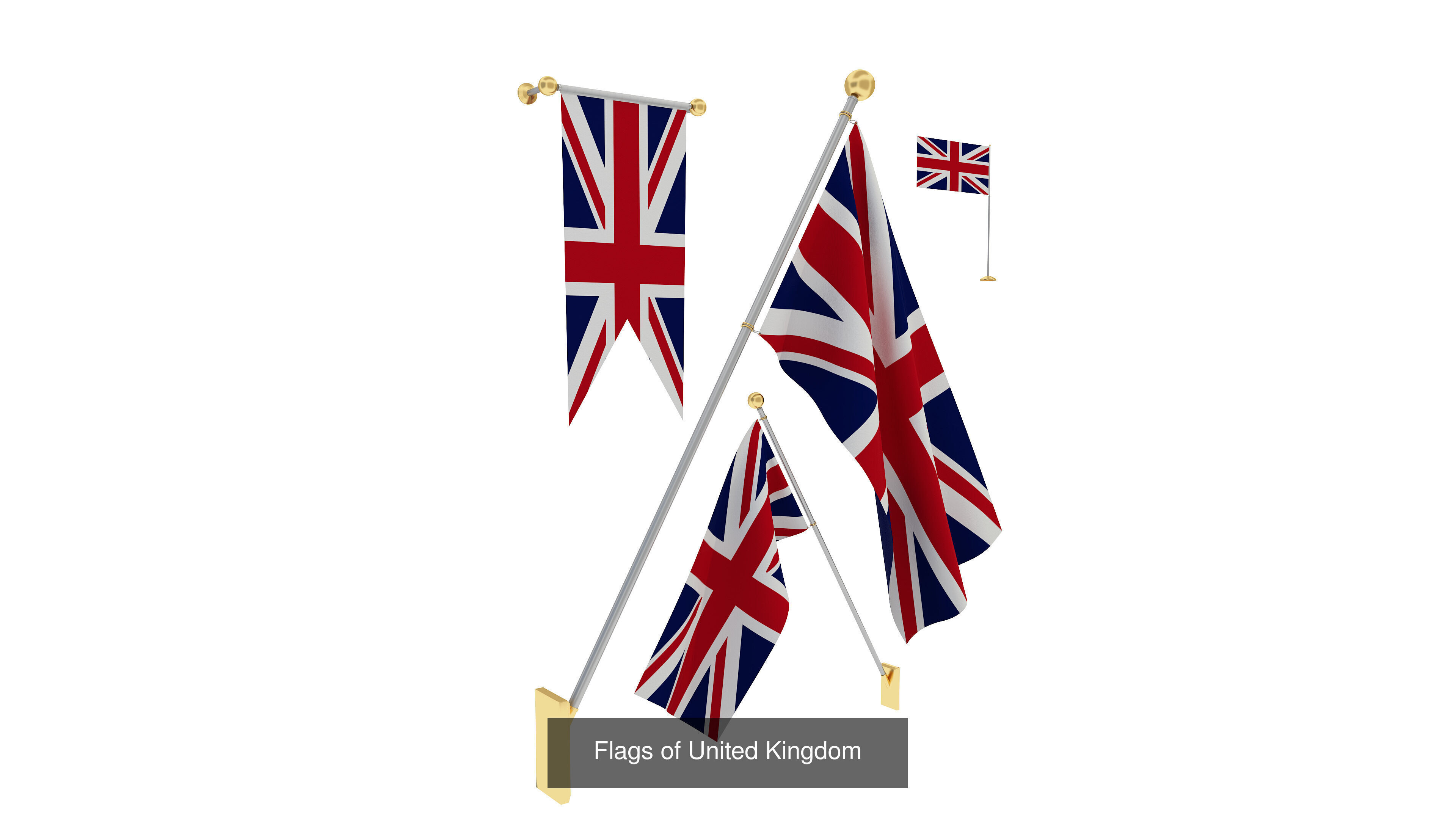 G7 Summit Country Flags 3D Model Collection_4