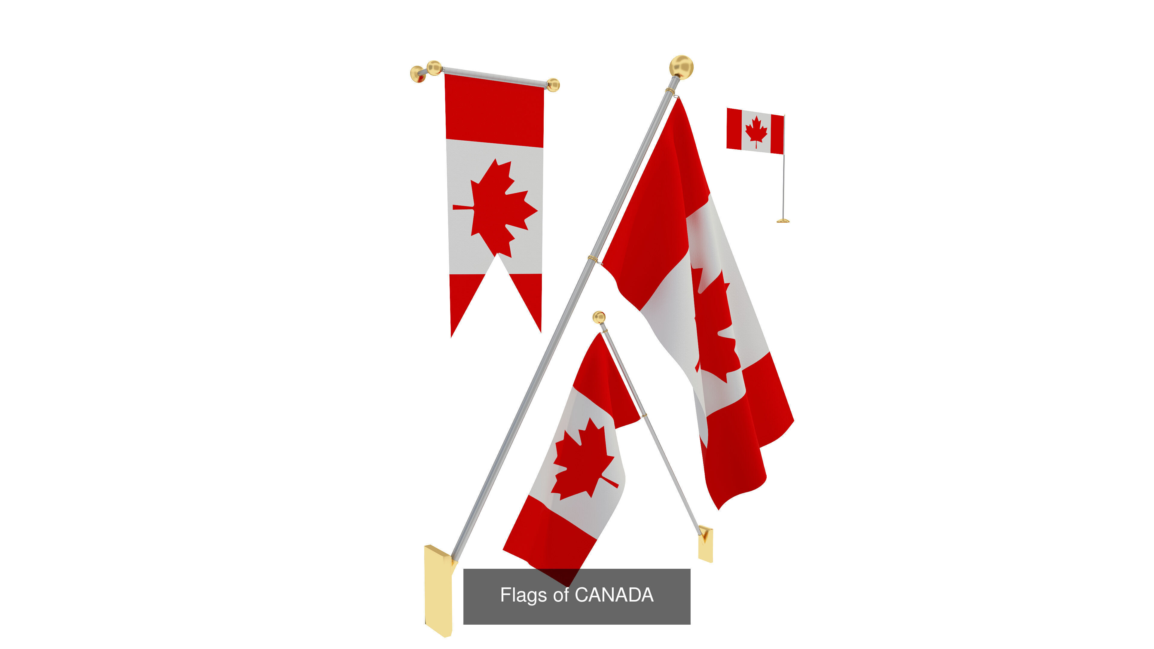 G7 Summit Country Flags 3D Model Collection_3