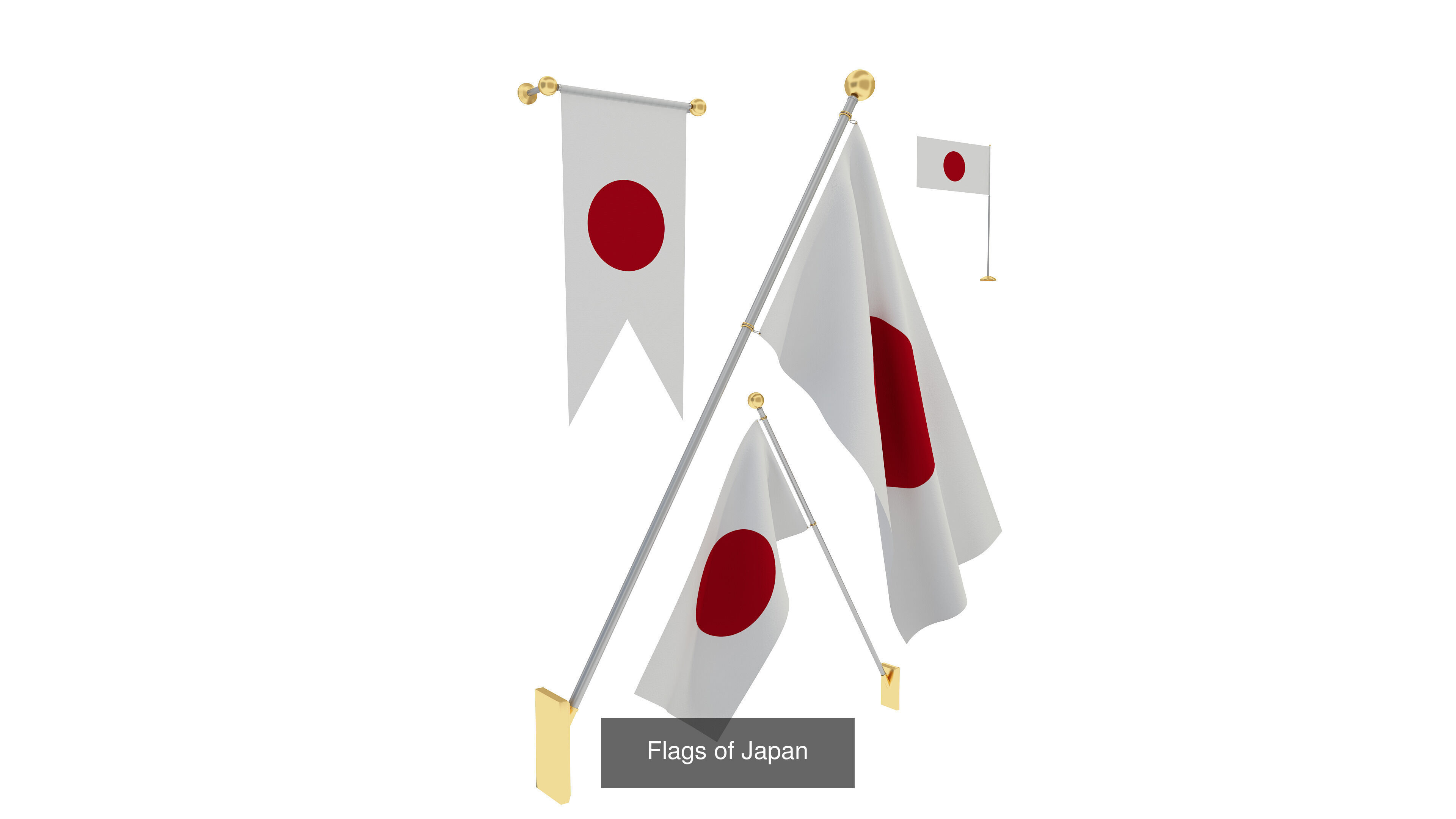 G7 Summit Country Flags 3D Model Collection_7