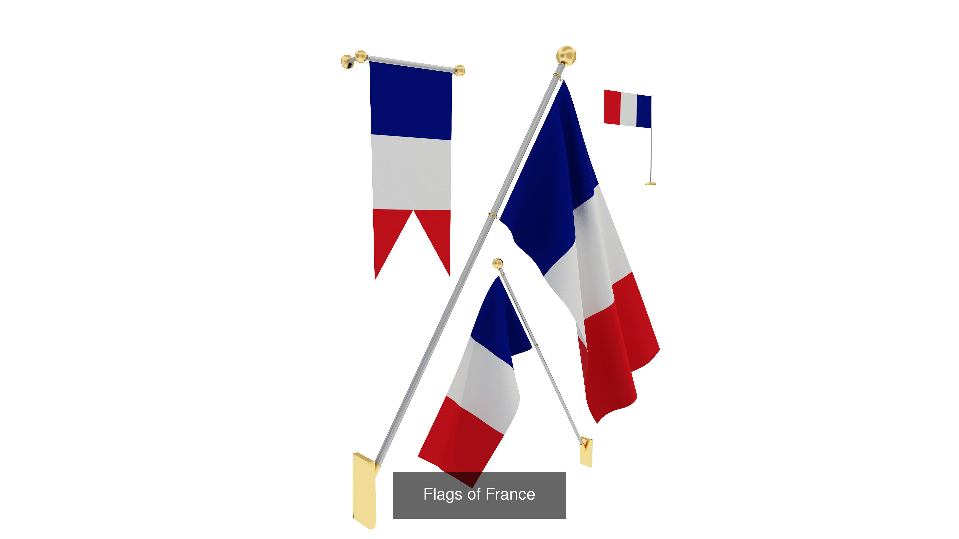 G7 Summit Country Flags 3D Model Collection_5