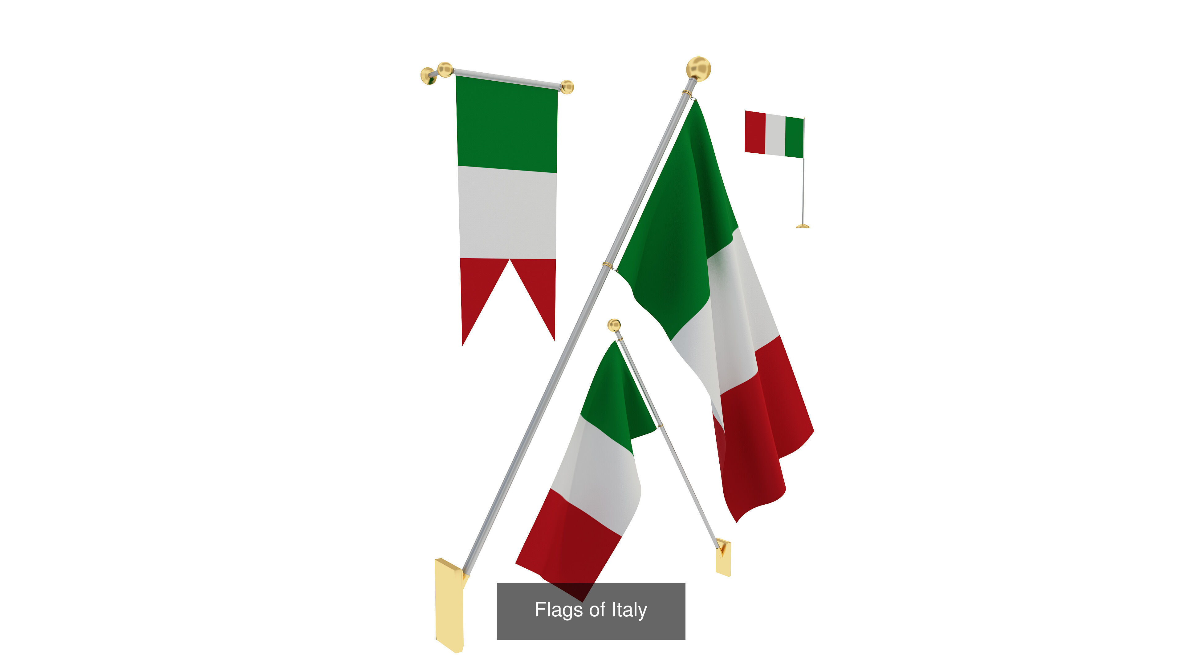 G7 Summit Country Flags 3D Model Collection_6