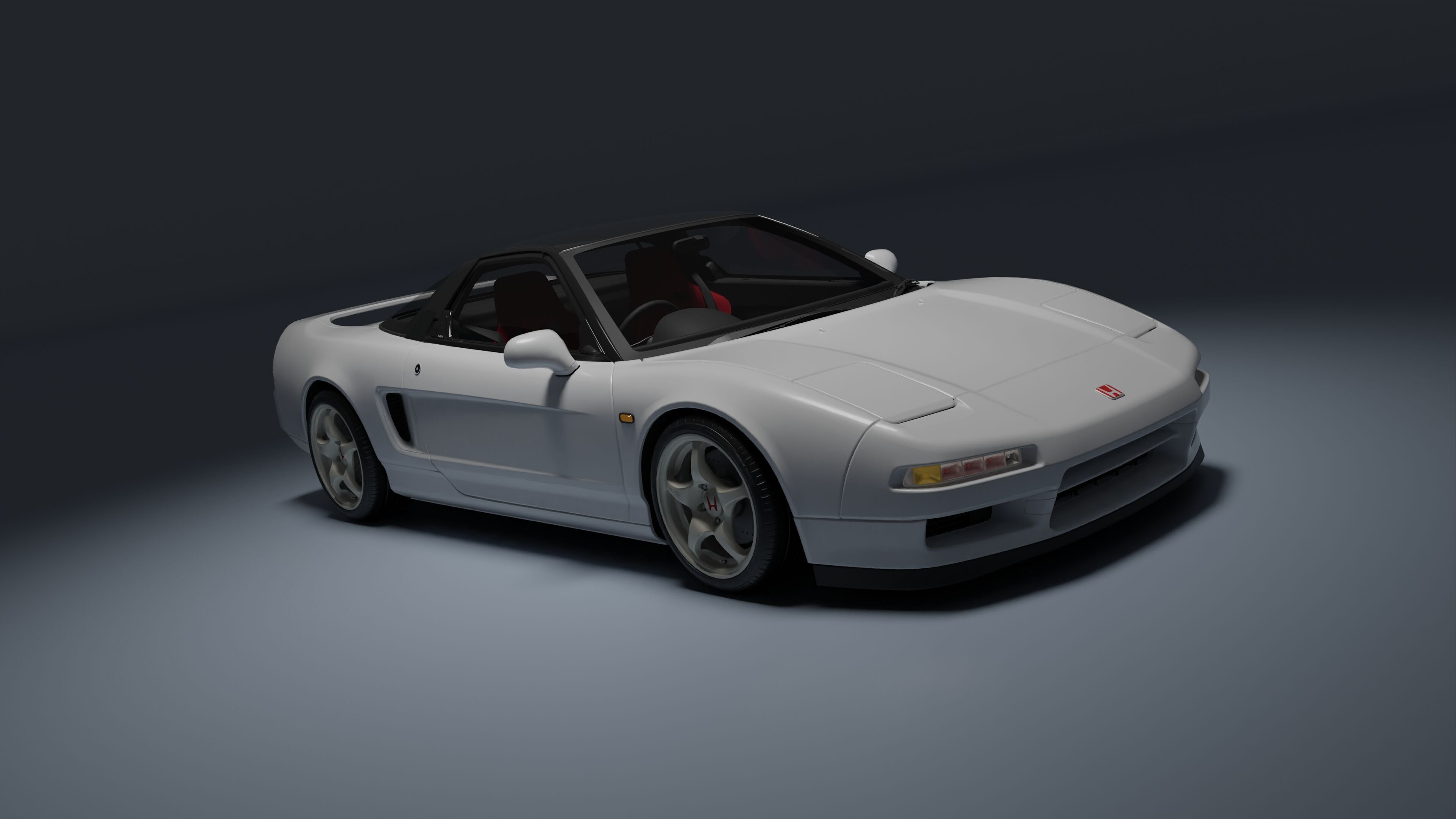 Honda NSX-R Low-poly 3D model_9