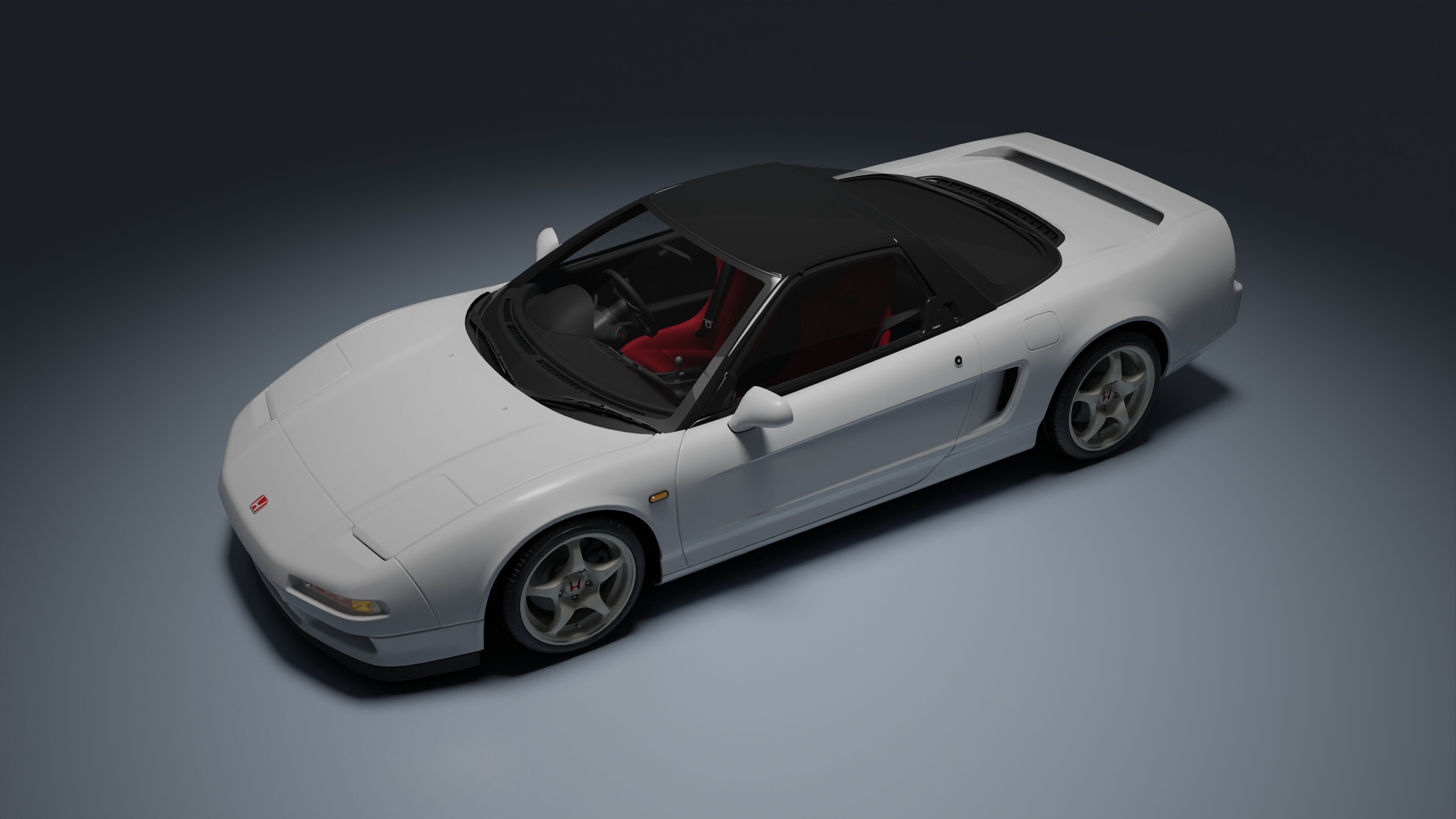 Honda NSX-R Low-poly 3D model_16