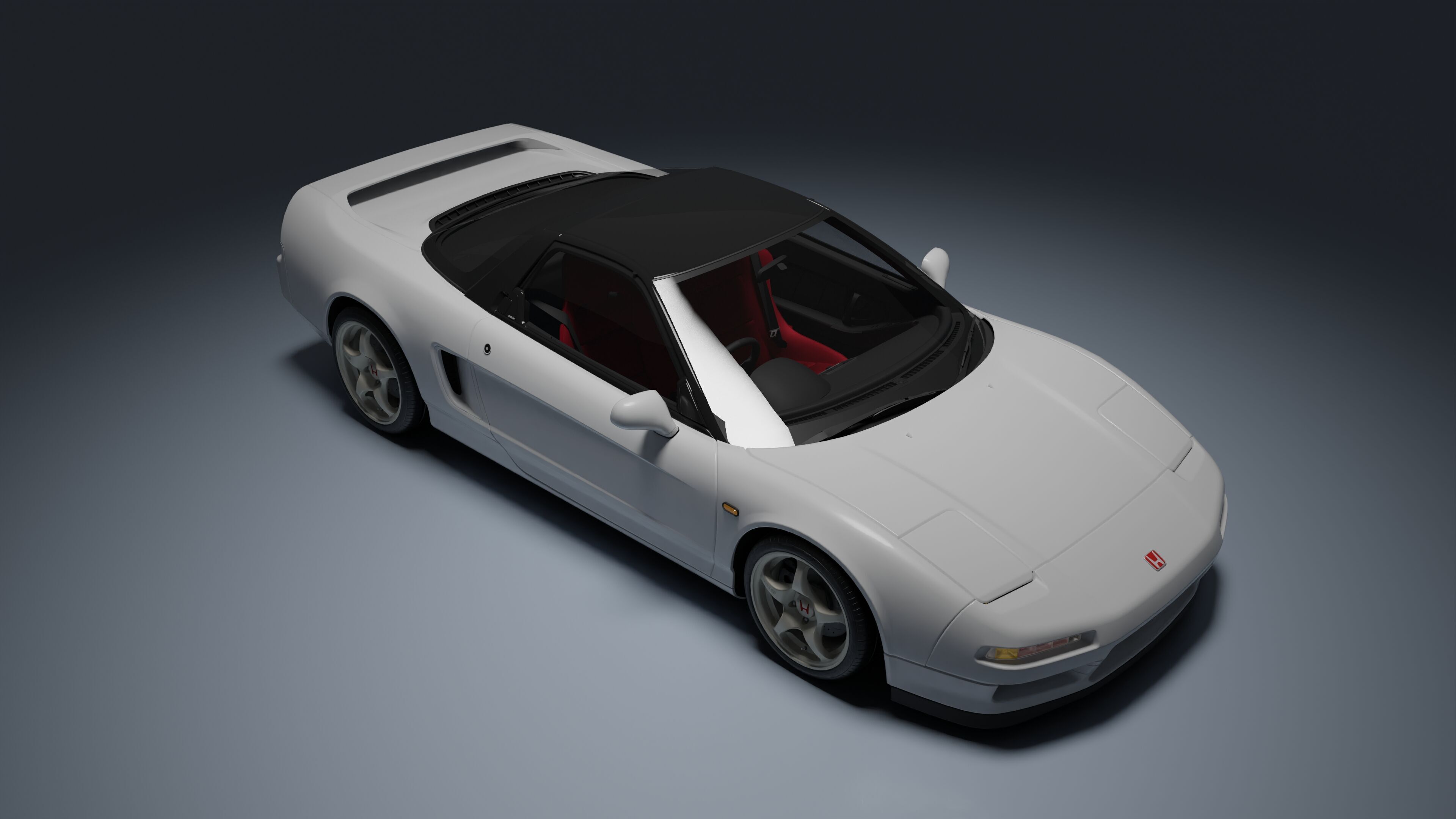 Honda NSX-R Low-poly 3D model_17