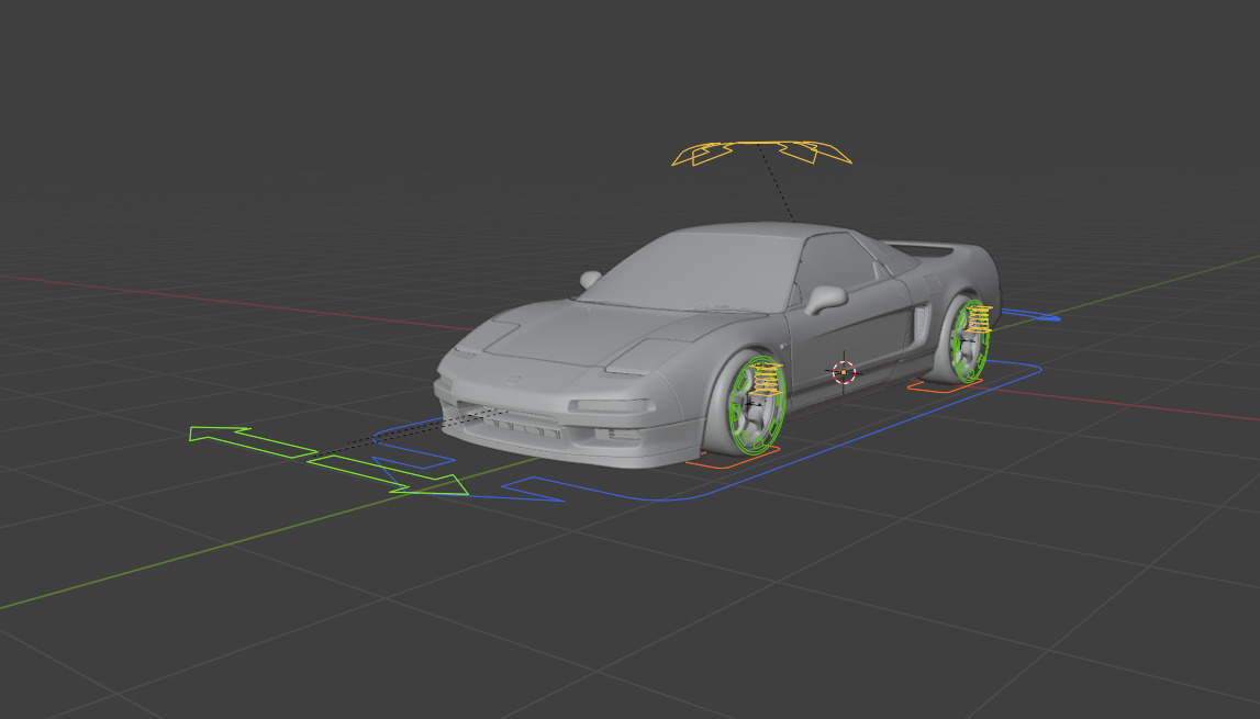Honda NSX-R Low-poly 3D model_11