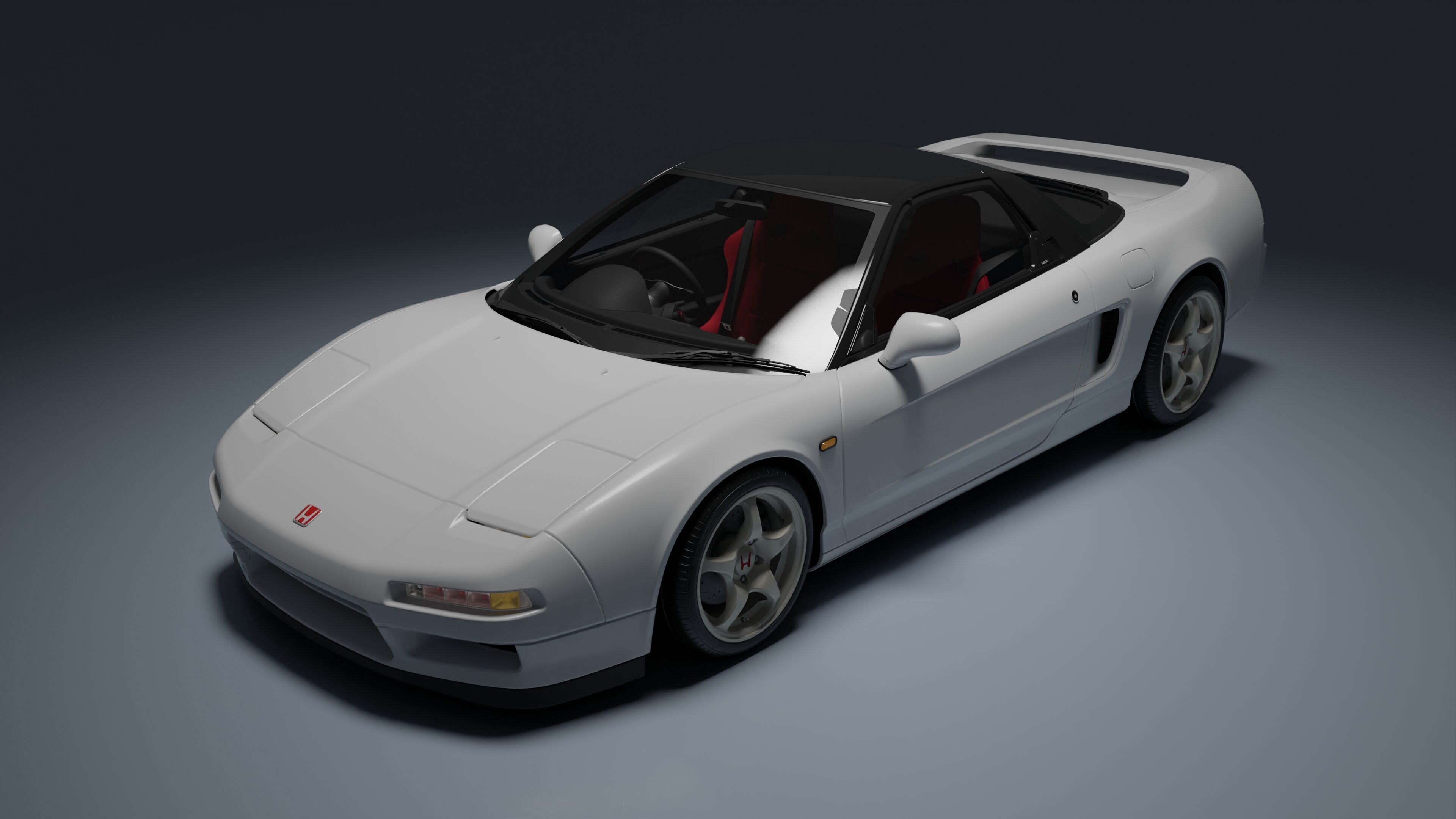 Honda NSX-R Low-poly 3D model_5