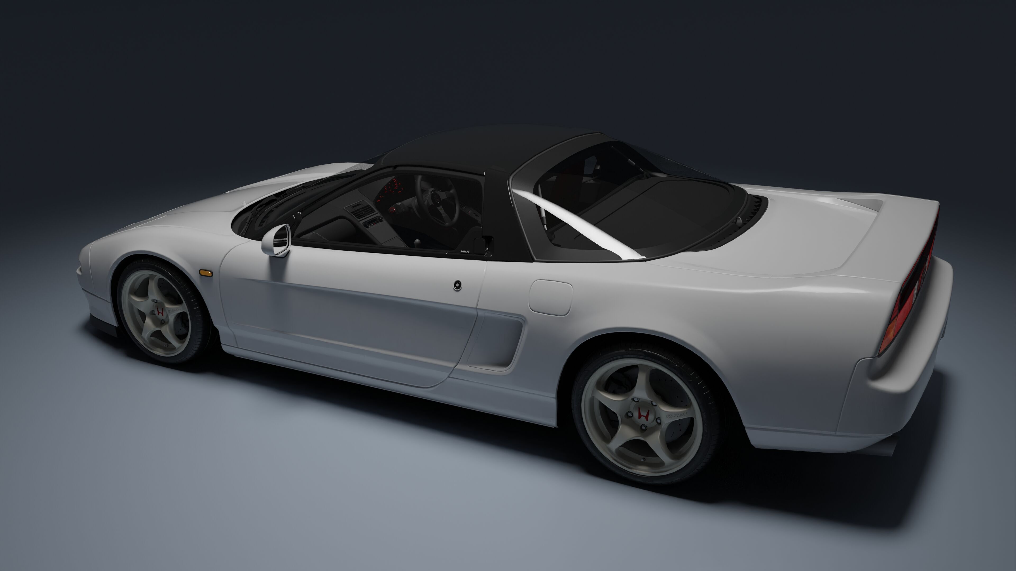 Honda NSX-R Low-poly 3D model_6