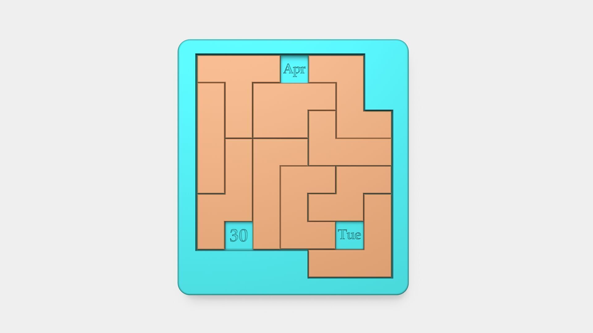 Everyday Puzzle Calendar - Infinite Daily Challenge 3D print model_8