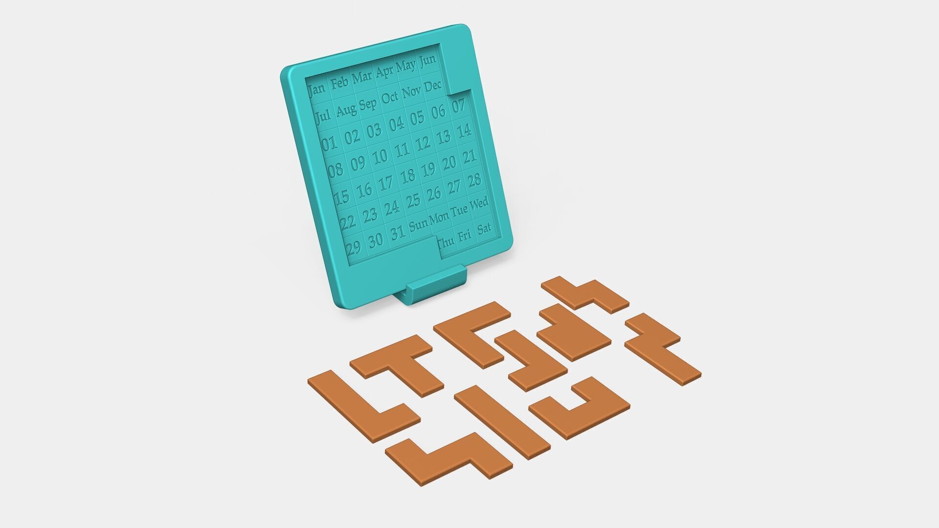 Everyday Puzzle Calendar - Infinite Daily Challenge 3D print model_3