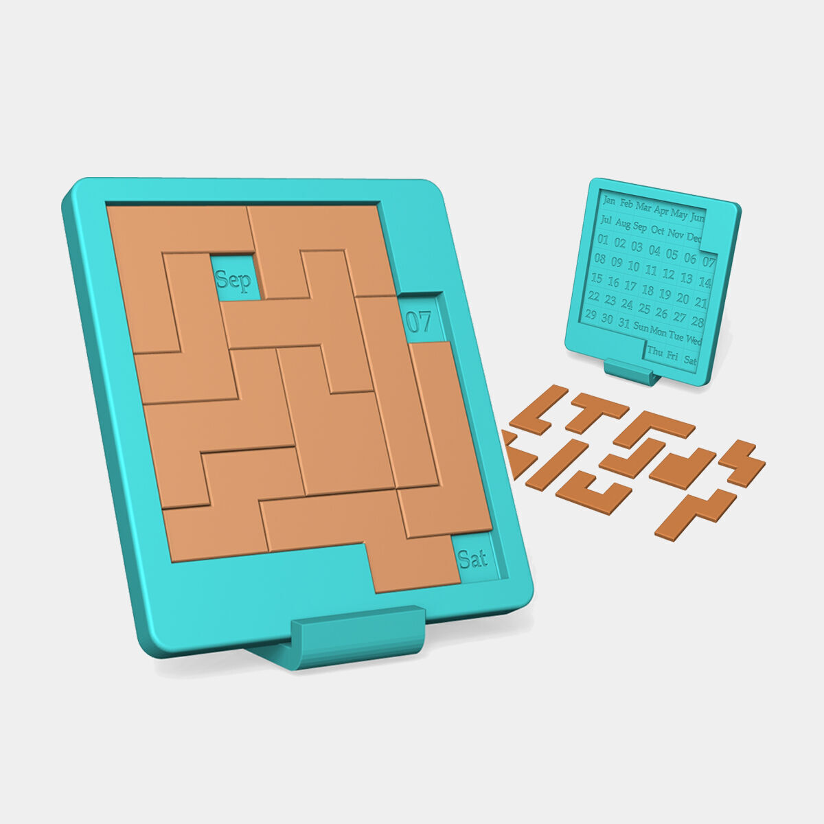 Everyday Puzzle Calendar - Infinite Daily Challenge 3D print model_1