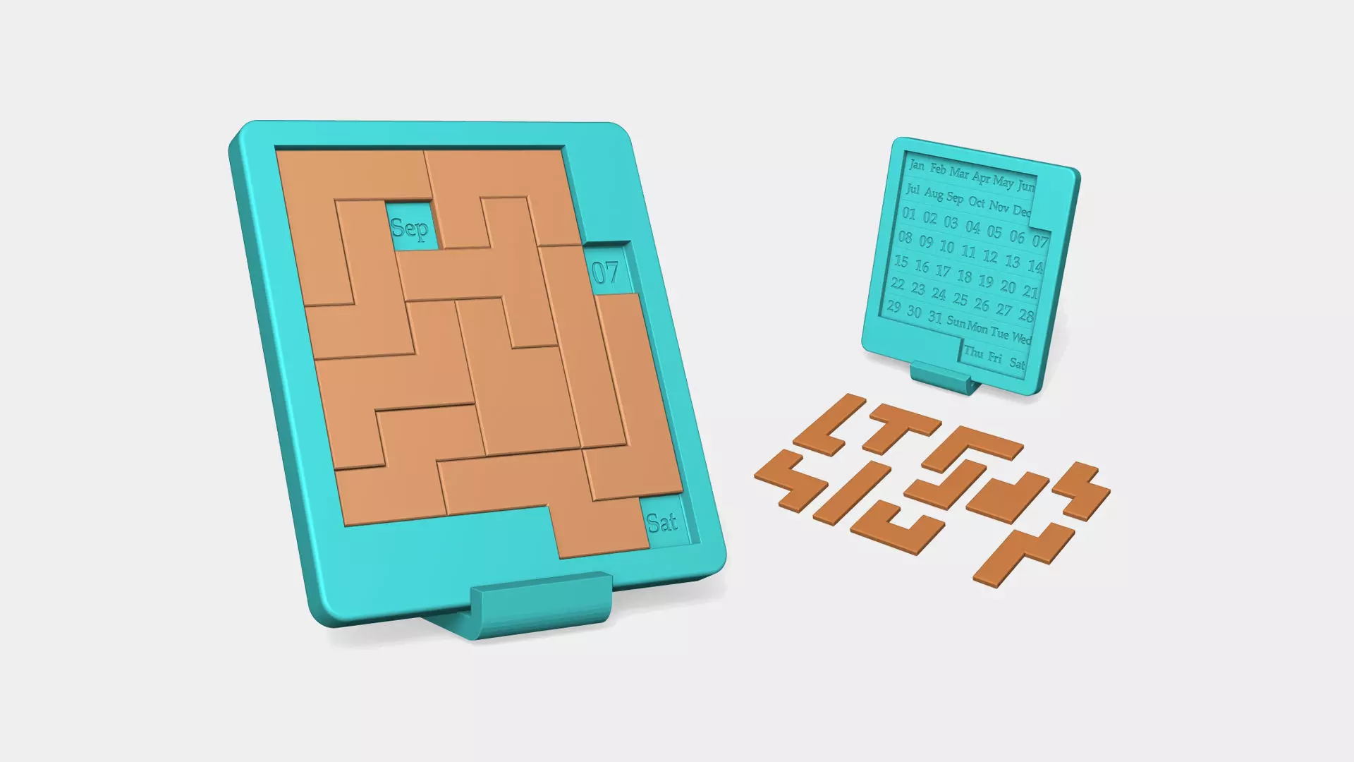 Everyday Puzzle Calendar - Infinite Daily Challenge 3D print model_0